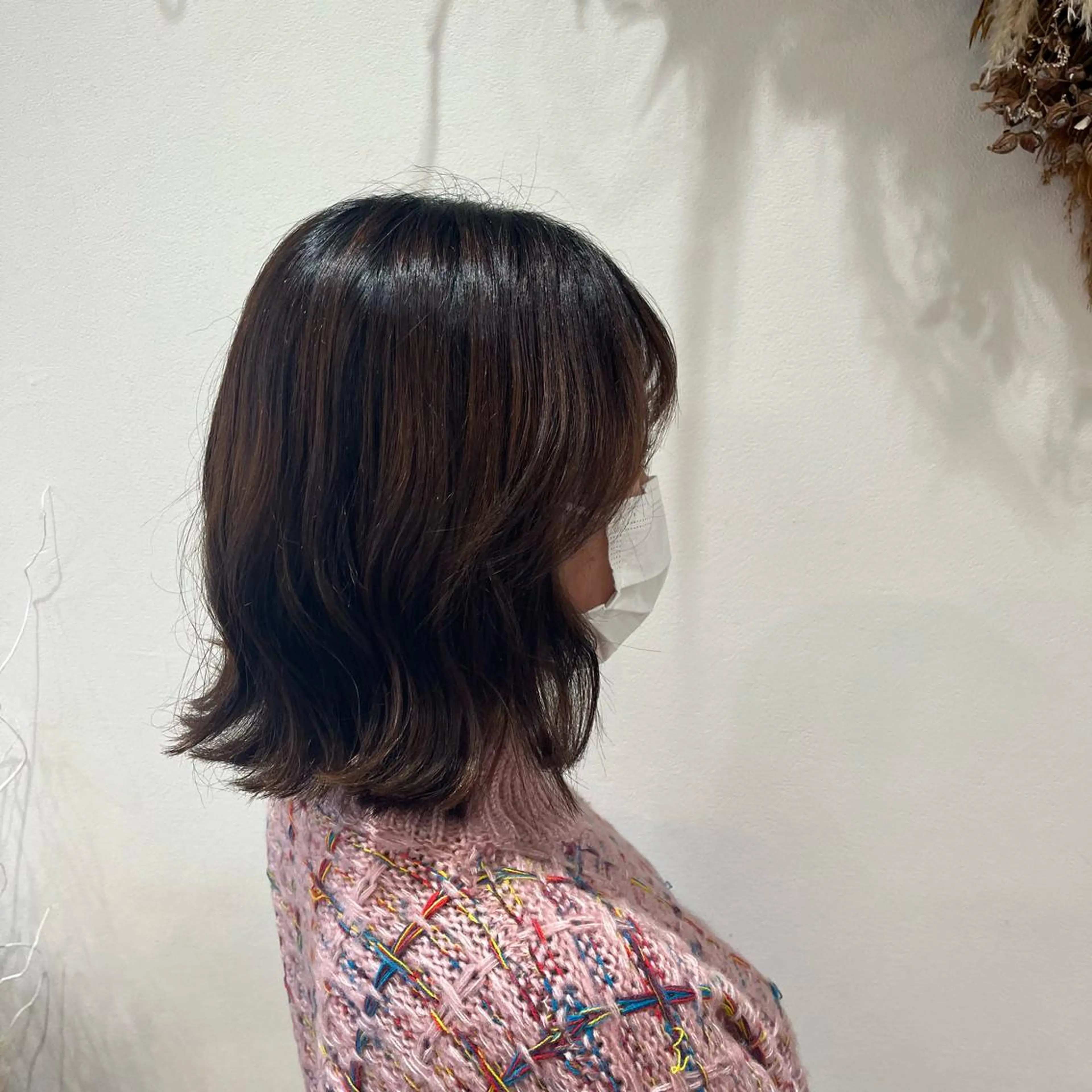 ミディアム 顔まわりレイヤー レイヤーカット 松本 玲菜のヘアスタイル