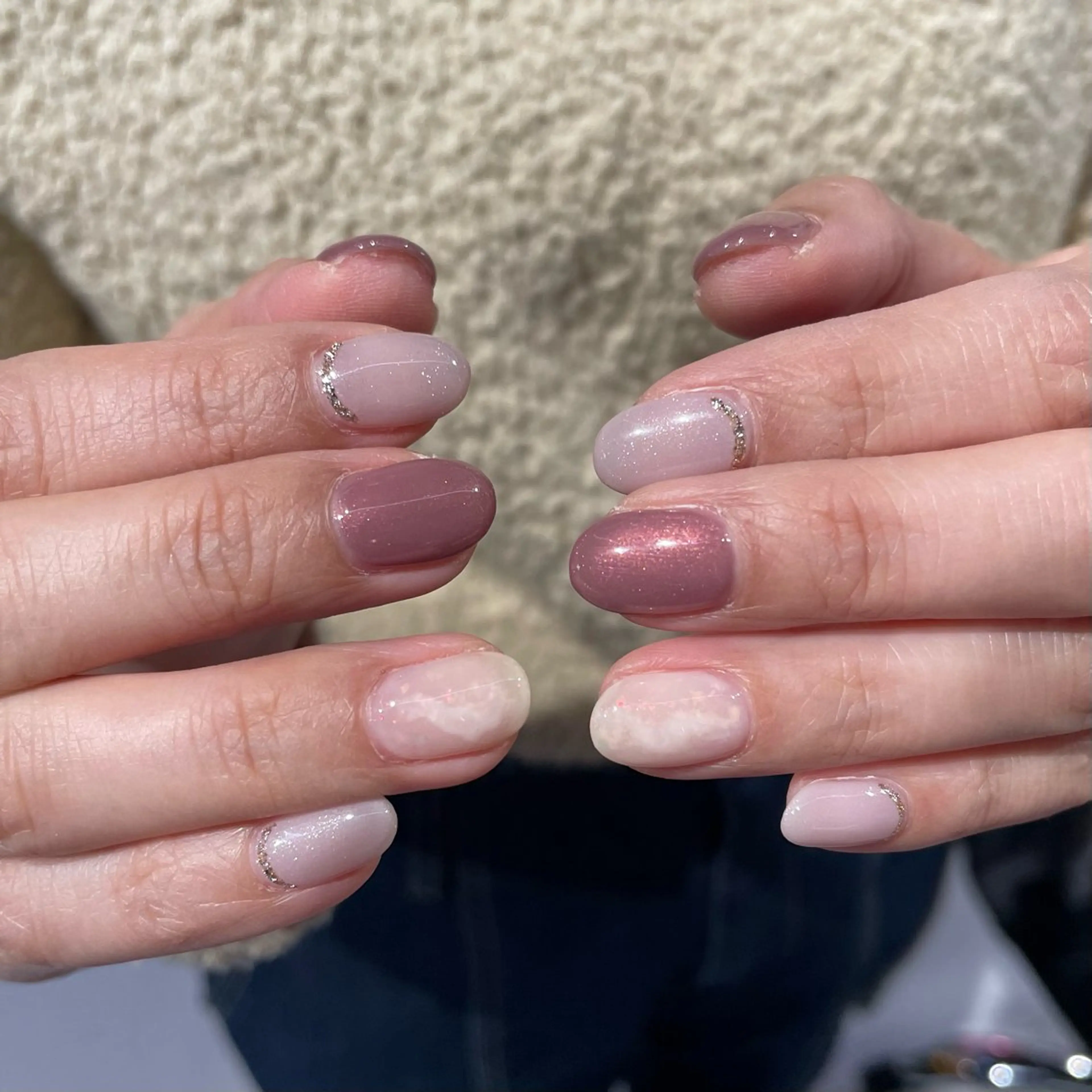 ネイル アートネイル ラメ(グリッター) M.wish Yukinaのネイルデザイン