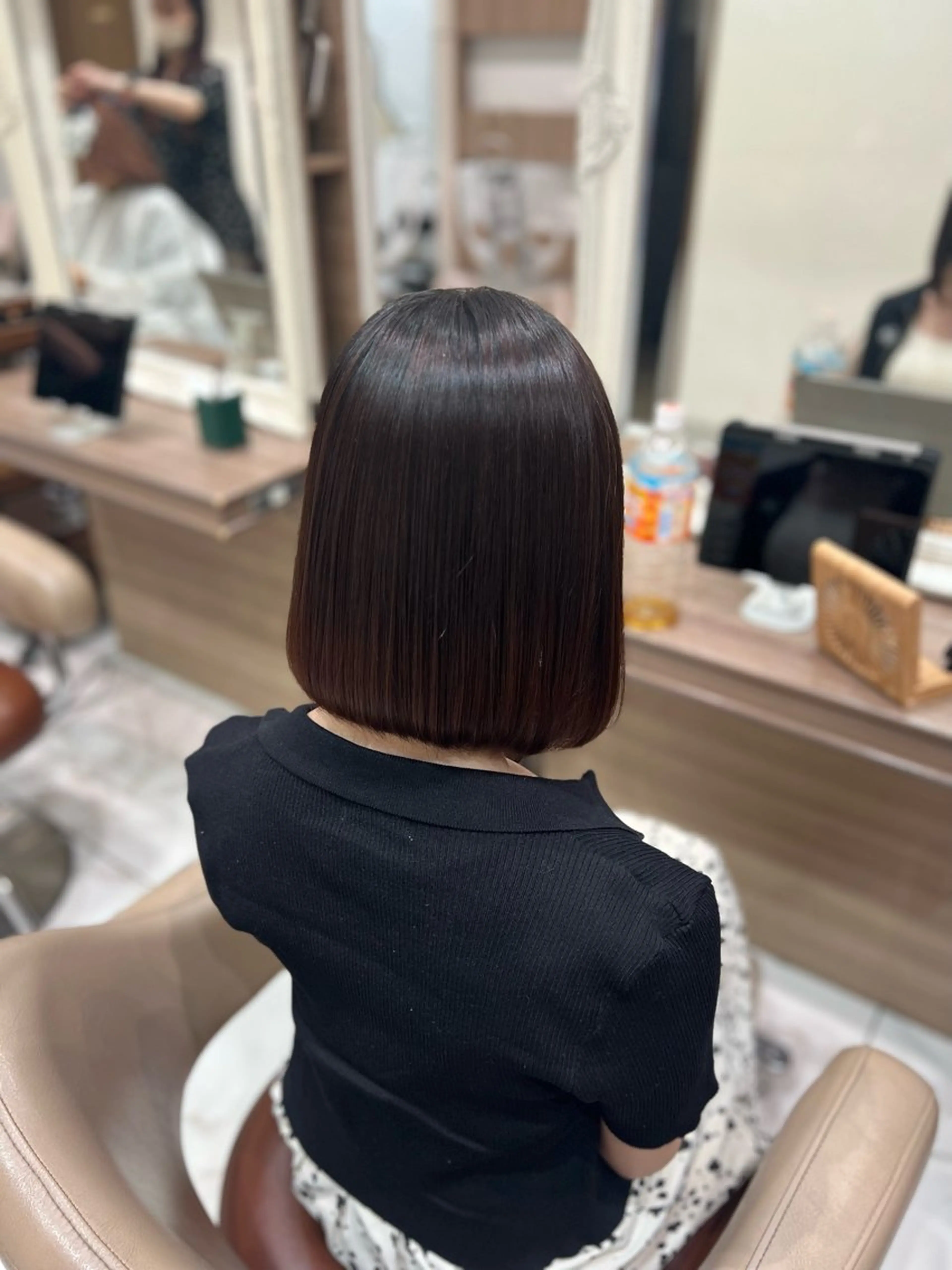 ミディアム 縮毛矯正 レイヤー×韓国 🇰🇷鈴木啓太のヘアスタイル