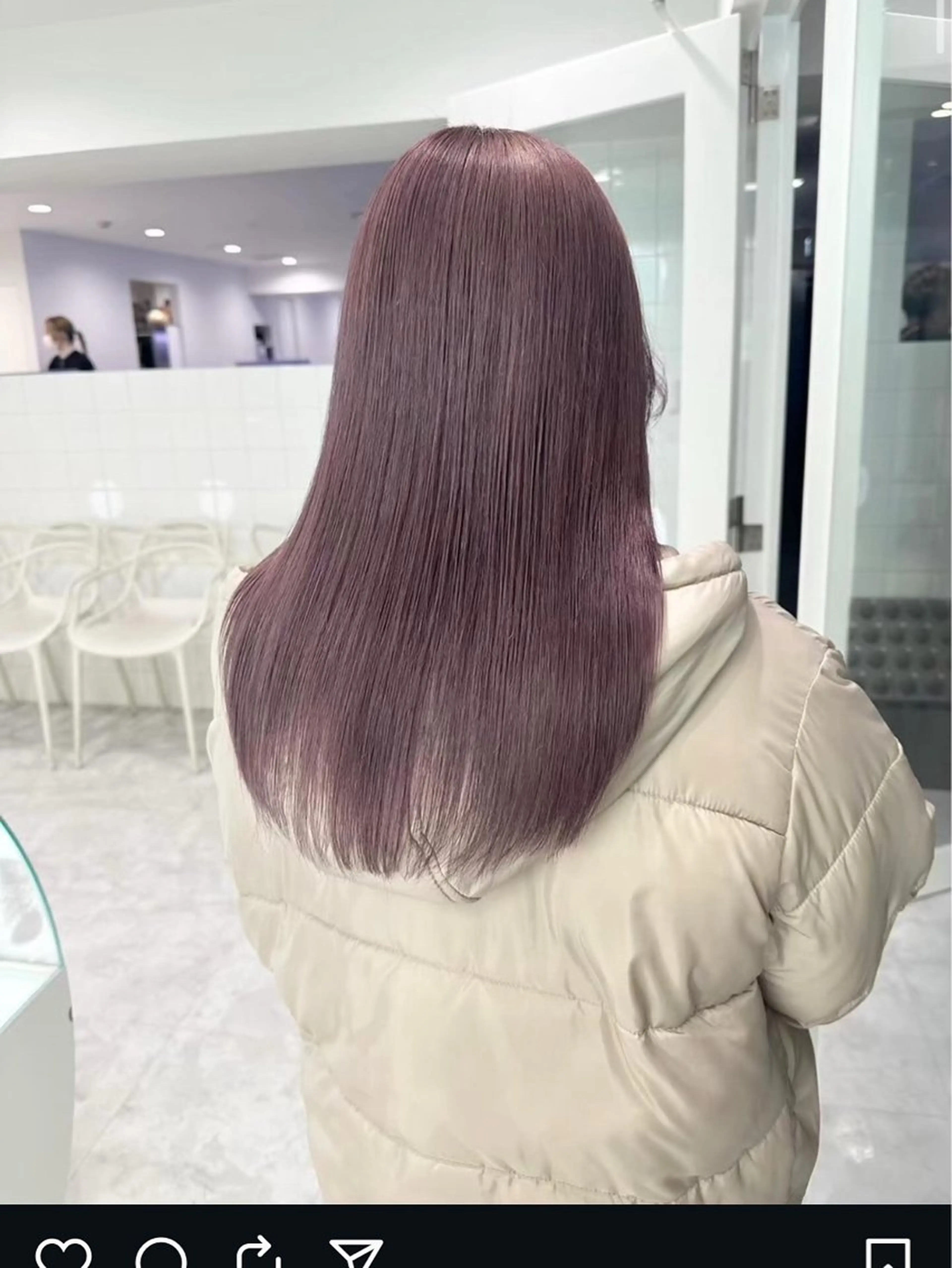 ロング カラー ヘアカラー トリートメント モデル募集💙韓国 スタイル💙亜子のヘアスタイル