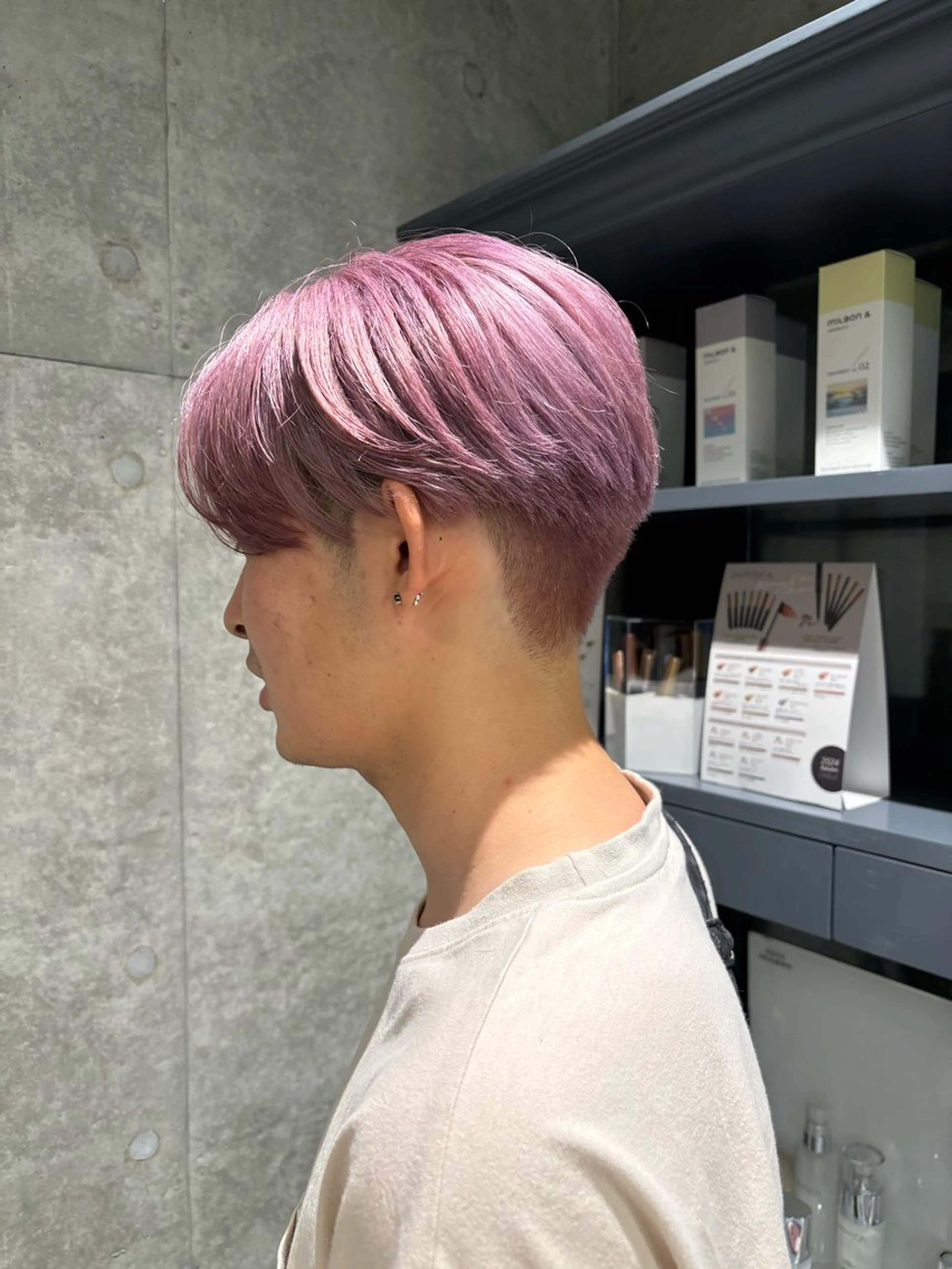 カラー メンズ ダブルカラー ヘアカラー トリートメント 🎀縮毛矯正.暗髪 .艶髪🩶ちひろのヘアスタイル