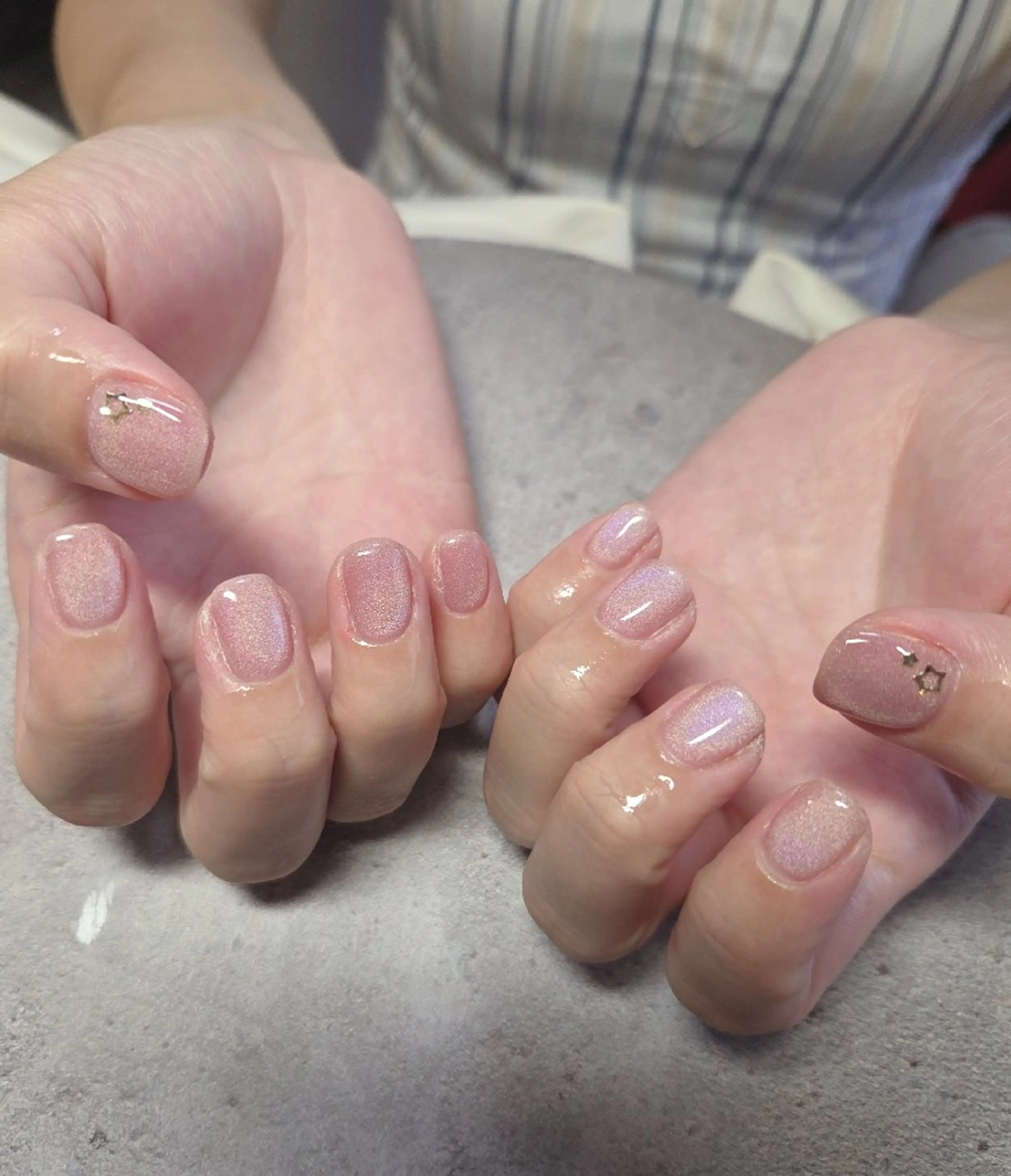 ネイル アートネイル ハート キラキラネイル マグネットネイル ビー玉ネイル ハンドネイル flure de neige yukiのネイルデザイン