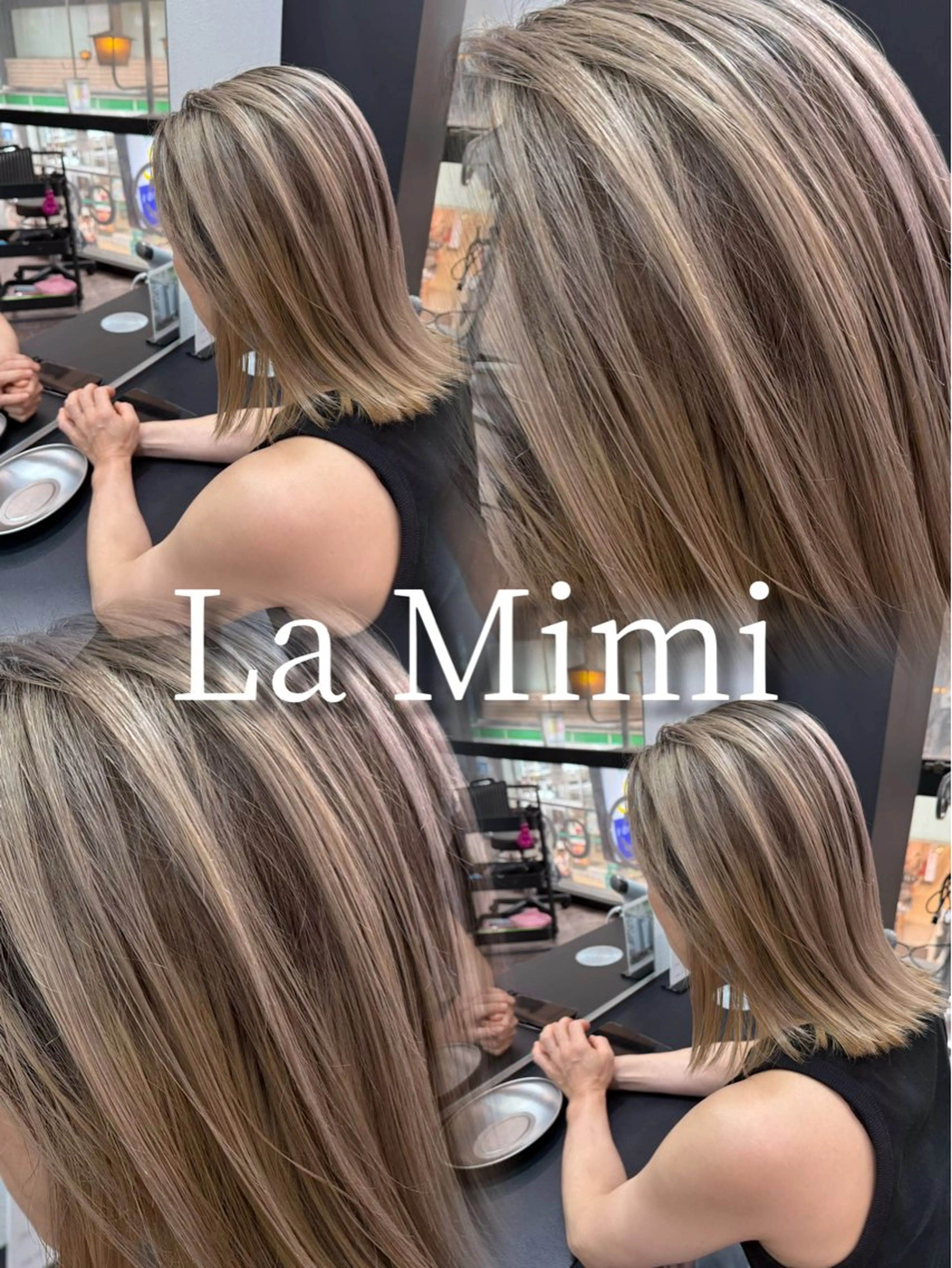 カラー バレイヤージュ ミストバング ブリーチ 透明感カラー ダブルカラー HAIR SMILE COEURのヘアスタイル