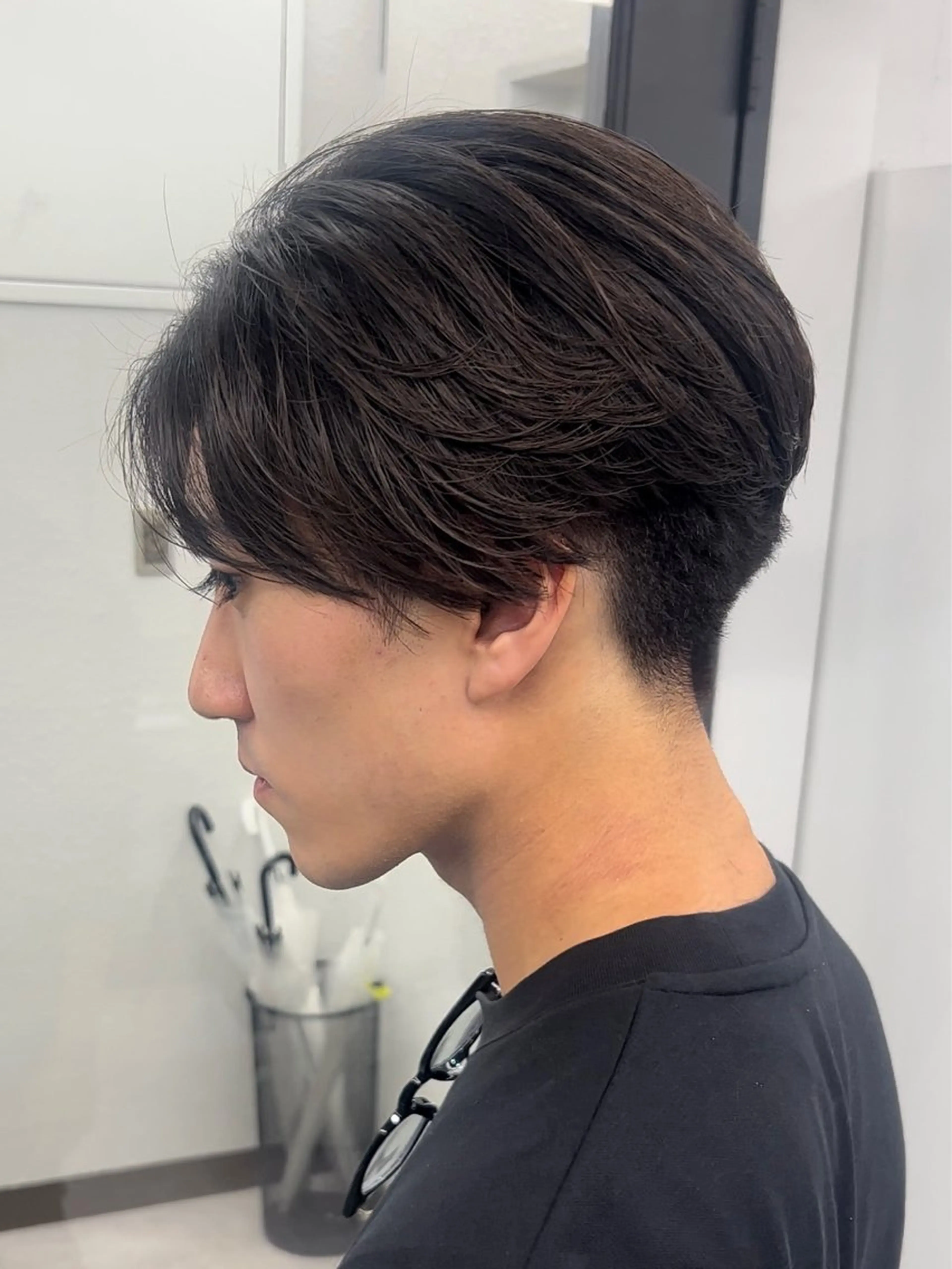 パーマ メンズ 曲がる縮毛矯正 LIBER 　岩名のヘアスタイル