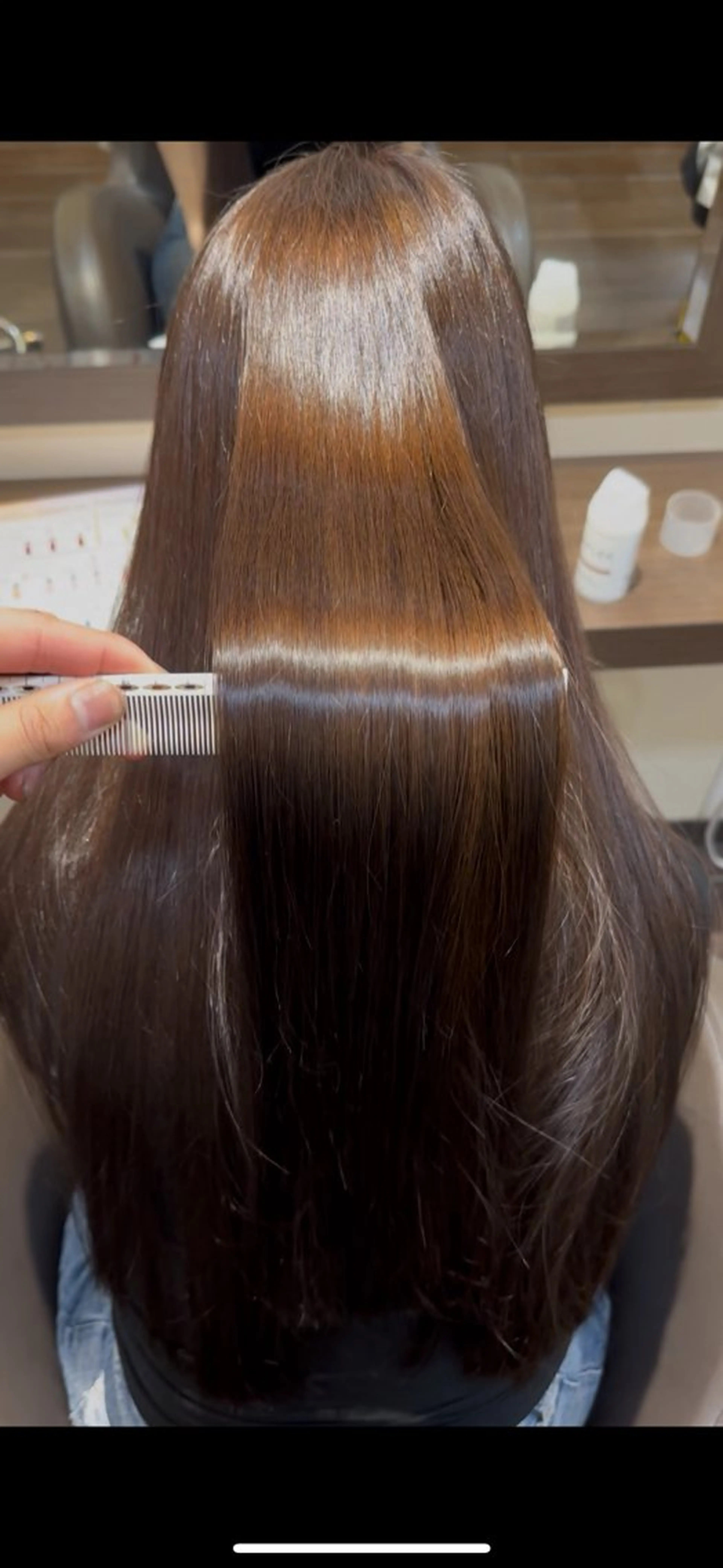 ロング ボブ 髪質改善 韓国風ヘア レイヤーカット 縮毛矯正 ユウ✩.*˚/メンズ /パーマ/ハイトーンのヘアスタイル