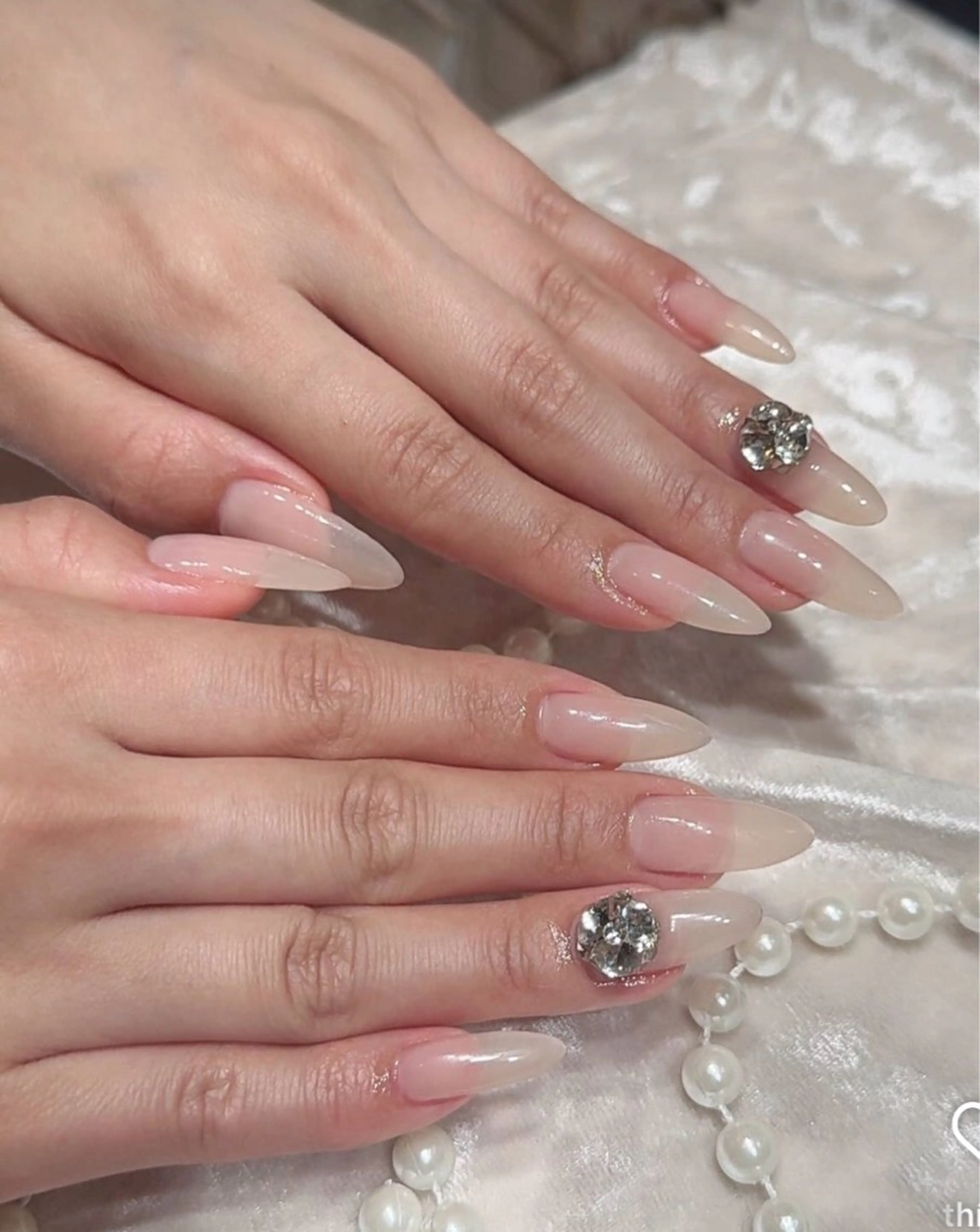 ネイル 韓国ネイル 持ち込み ニュアンスネイル ネイルチップ ハンドネイル ANA.CHUO 本川越店舗のネイルデザイン