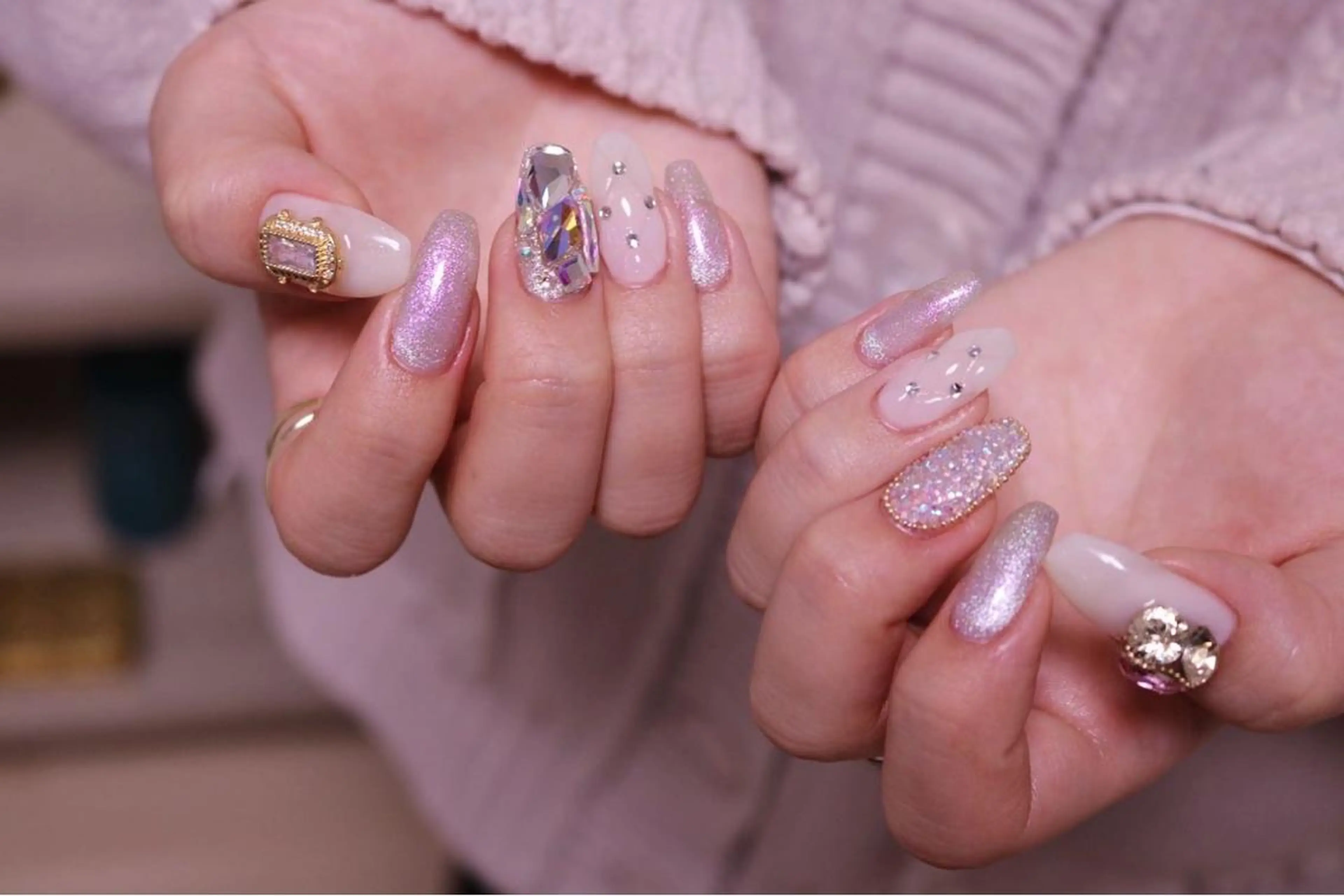 ネイル 長さ出し ジェルネイル 韓国ネイル 持ち込み ニュアンスネイル MH Nailのネイルデザイン
