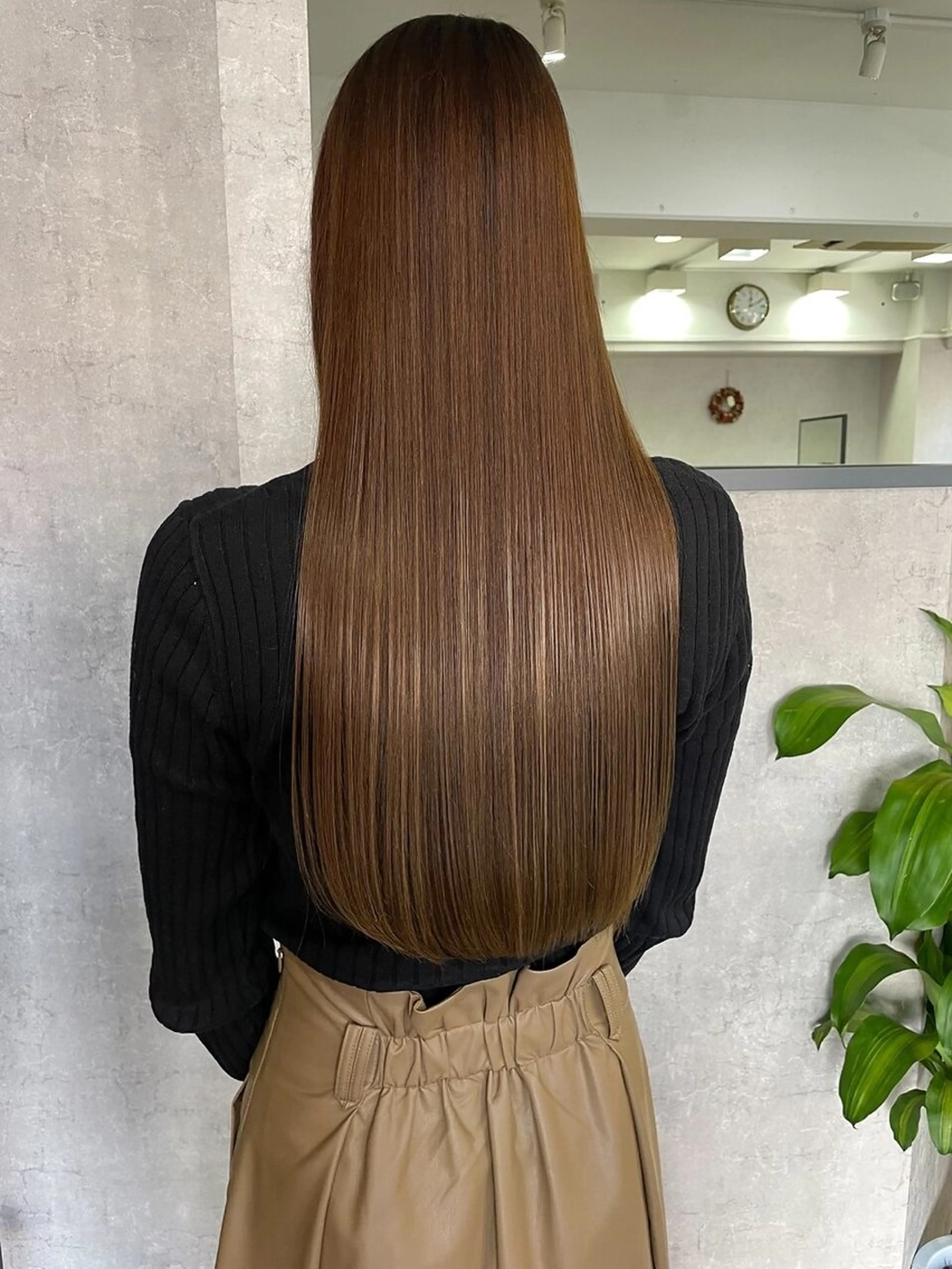 ロング カラー 髪質改善 ヘアカラー トリートメント 中林 さくらのヘアスタイル