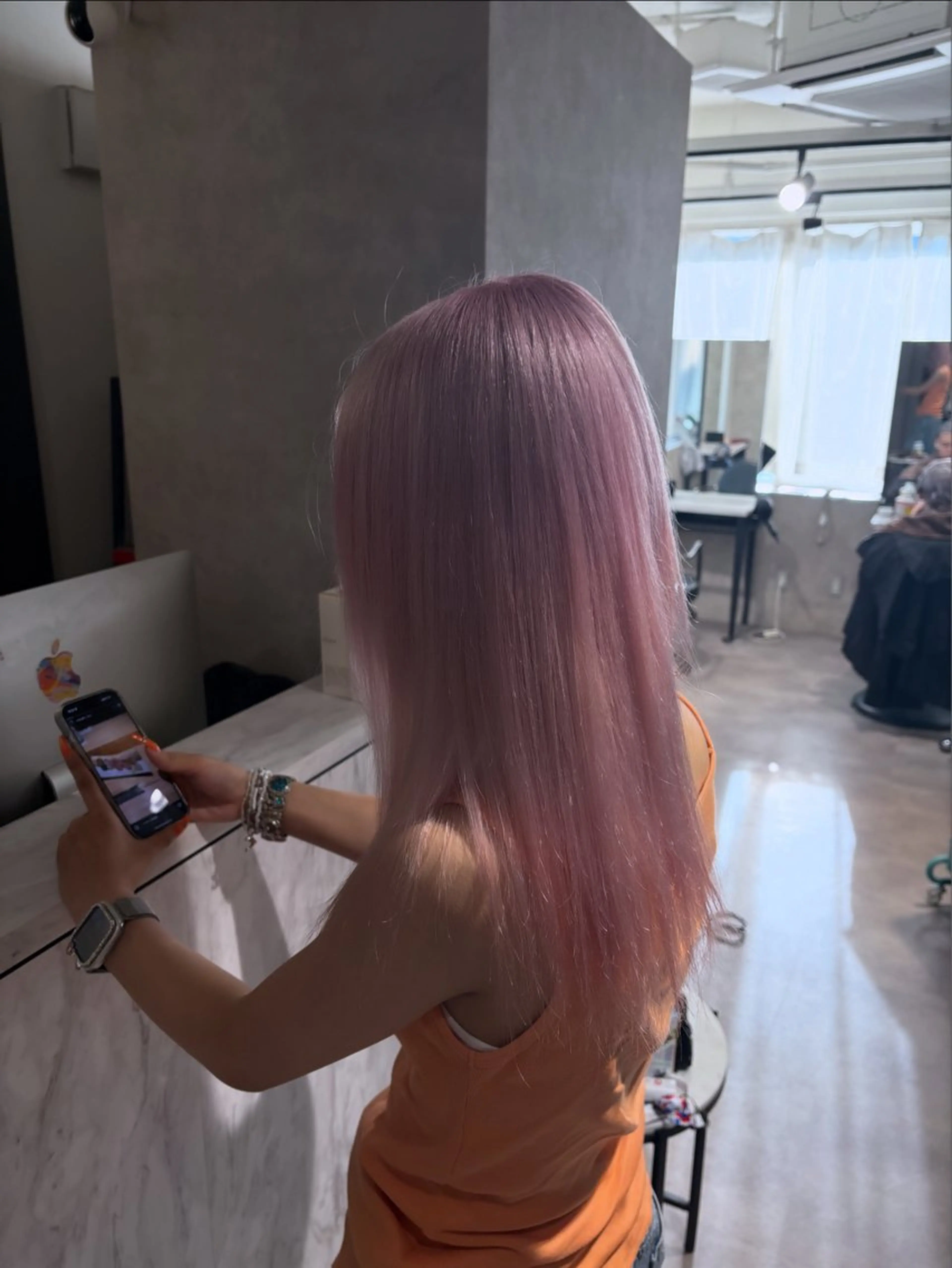 ロング カラー ブリーチ ケアブリーチ 透明感カラー ハイトーンカラー トリートメント ヘアカラー Seleneコウキ ブリーチ/ハイトーンのヘアスタイル