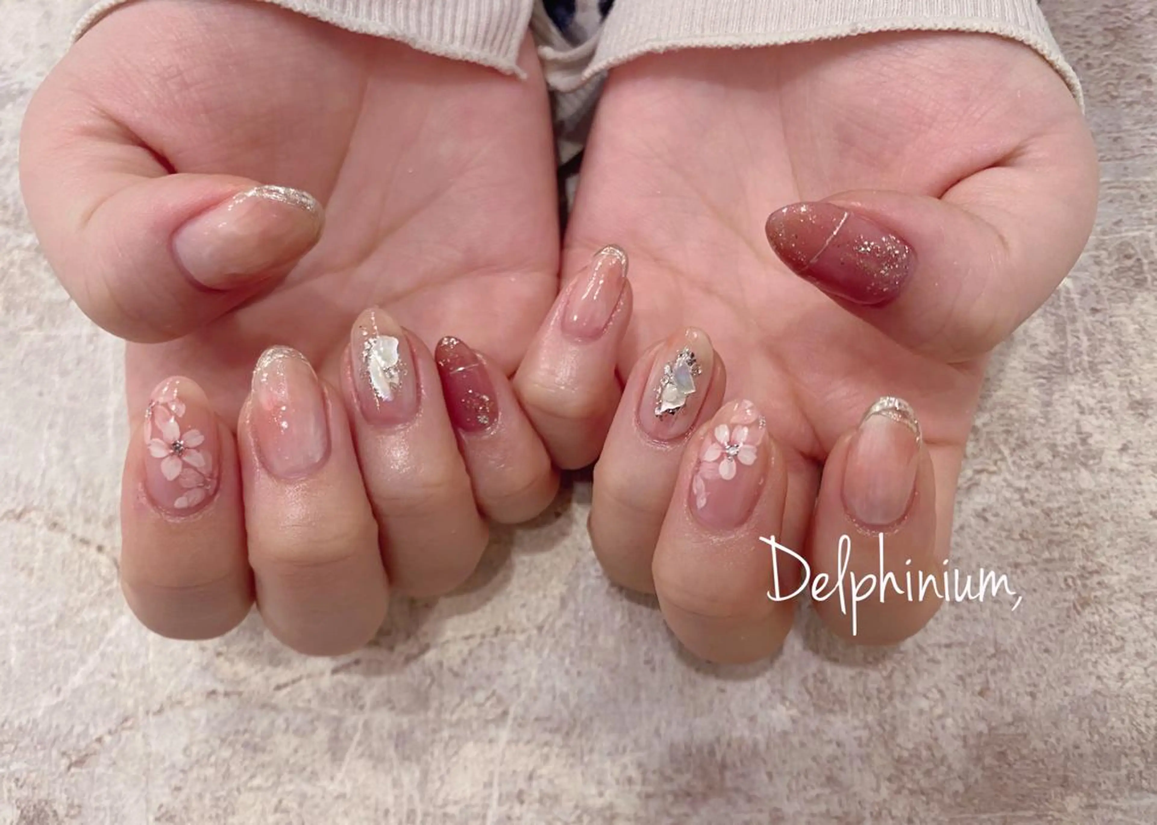 ネイル ピンク ハンドネイル 岡本 友恵のネイルデザイン