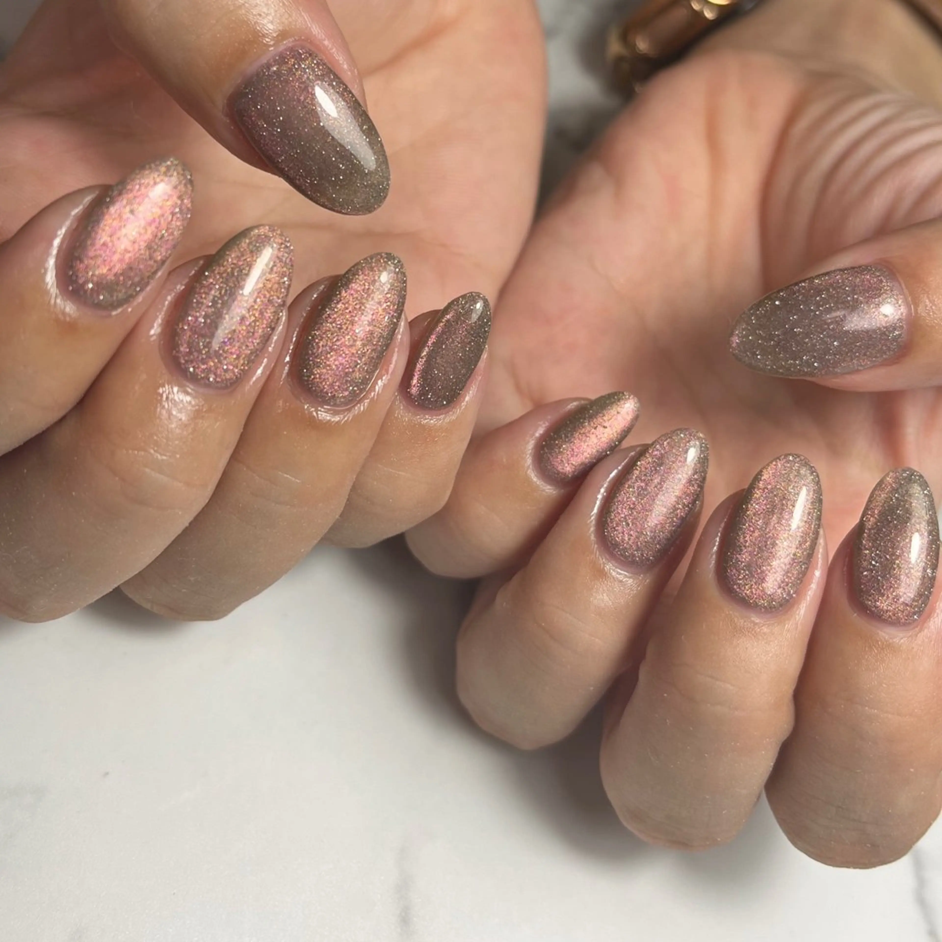 ネイル マグネットネイル ワンカラーネイル ピンク ハンドネイル NAIL NOWのネイルデザイン