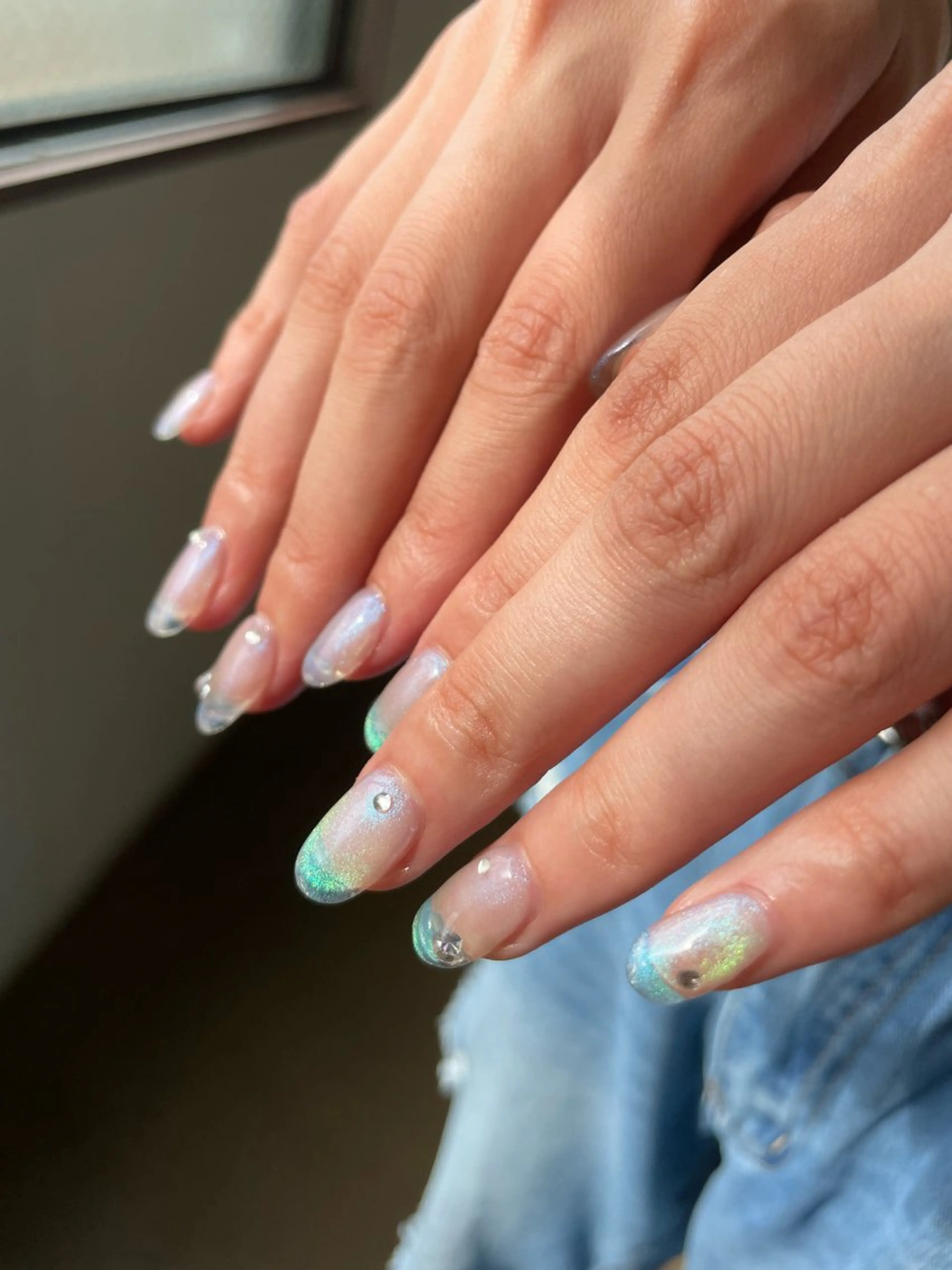 ネイル クリアネイル 氷ネイル・うるうるネイル マグネットネイル ニュアンスネイル ワンカラーネイル Ri-e's nailのネイルデザイン