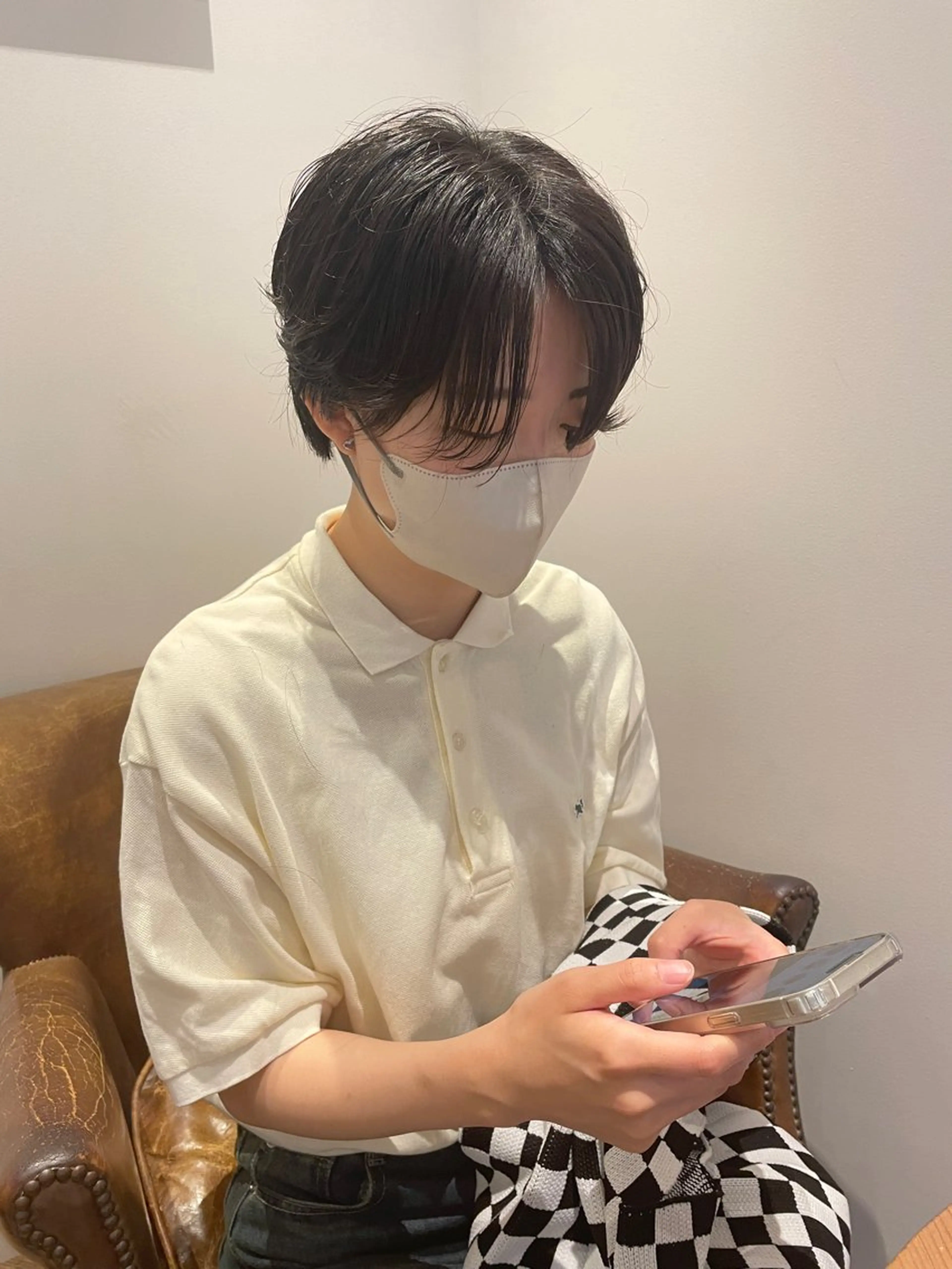 ショート 透明感ニュアンス 柔らかstyle🤍のヘアスタイル