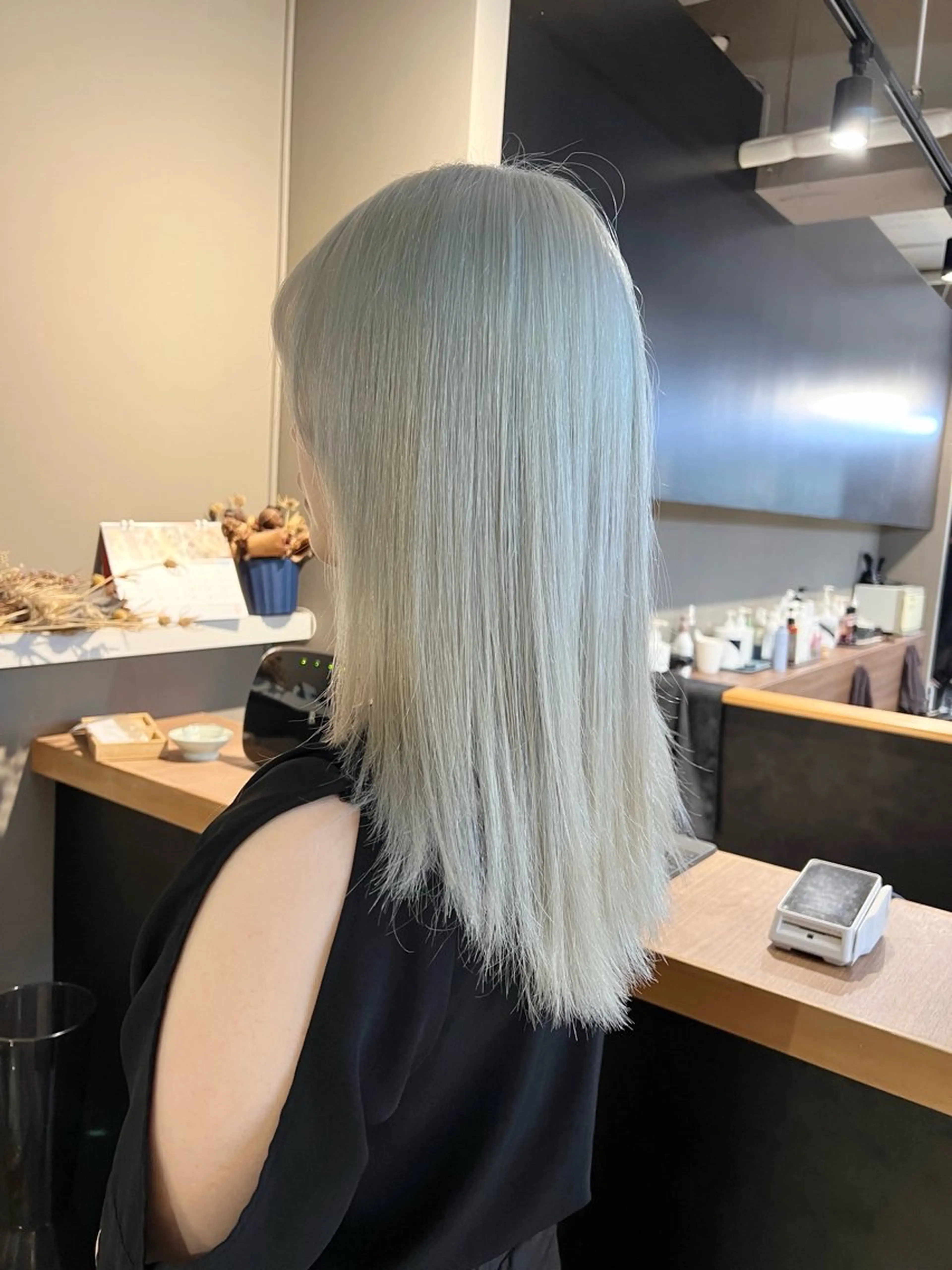 ロング カラー ブルーカラー daiki 原宿のヘアスタイル