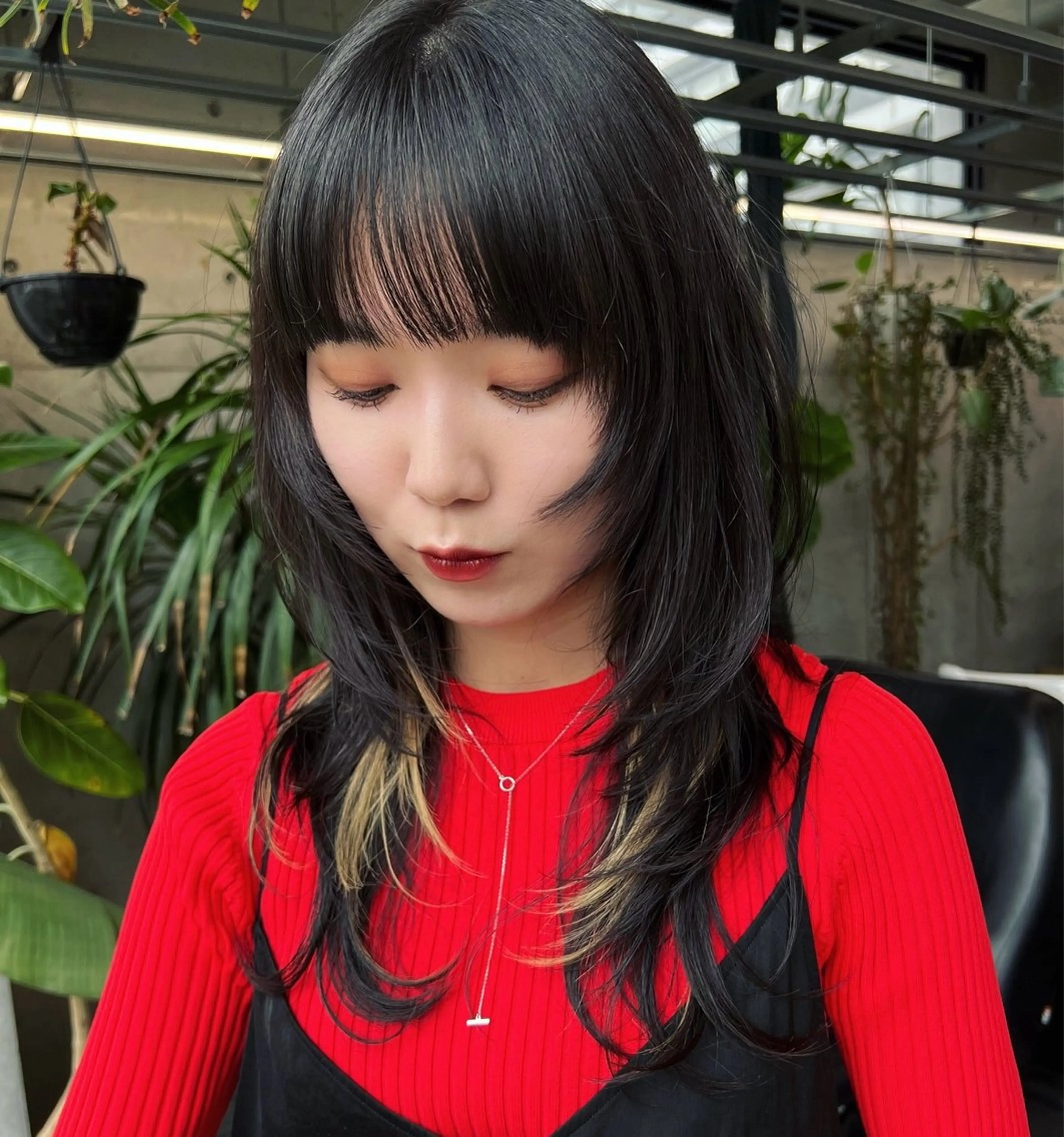 ロング カット ヘアカラー ハッシュカット カシマハヤトのヘアスタイル