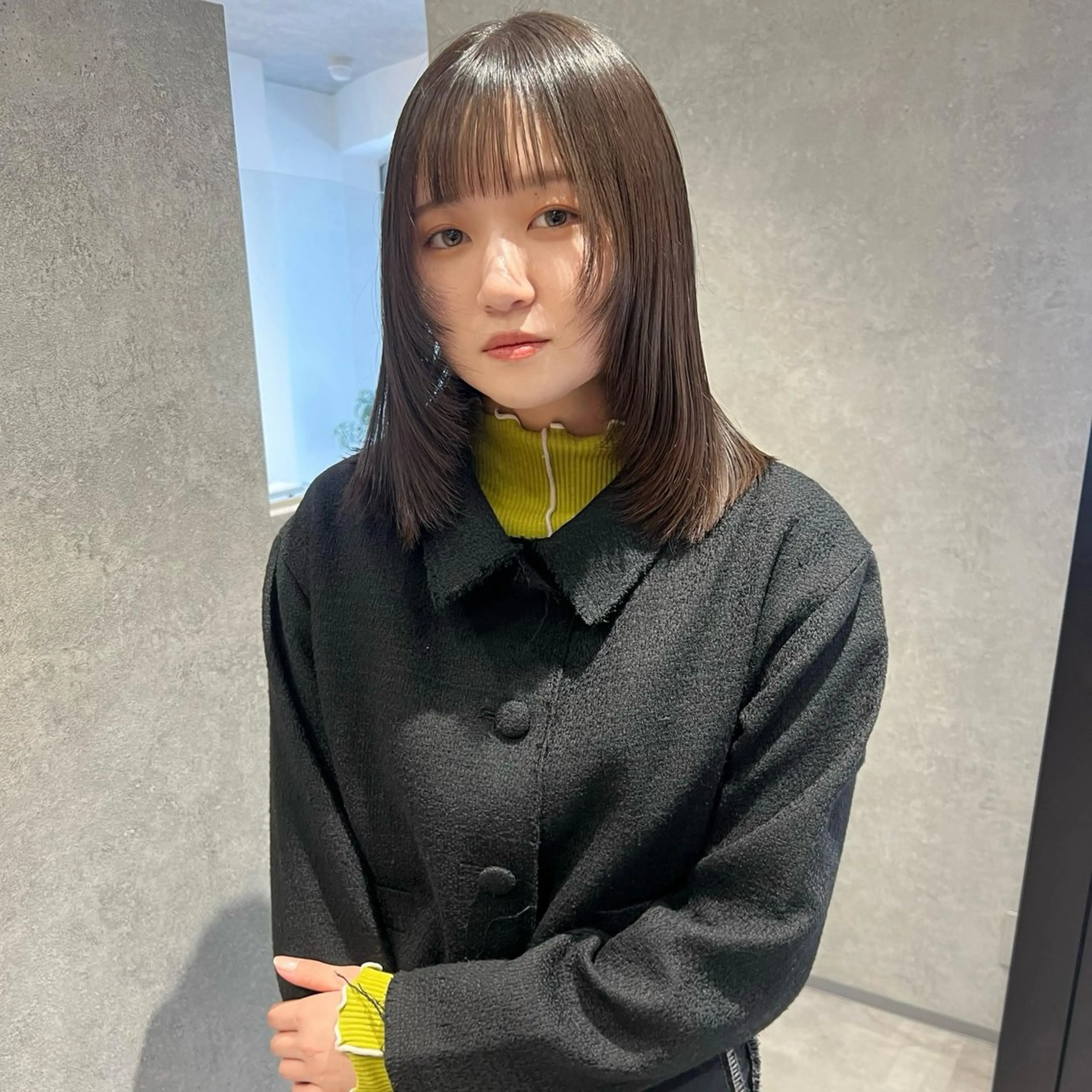 ミディアム カット ヘアカラー AI TOKYO　S所属・mizuki 【韓国レイヤー】のヘアスタイル