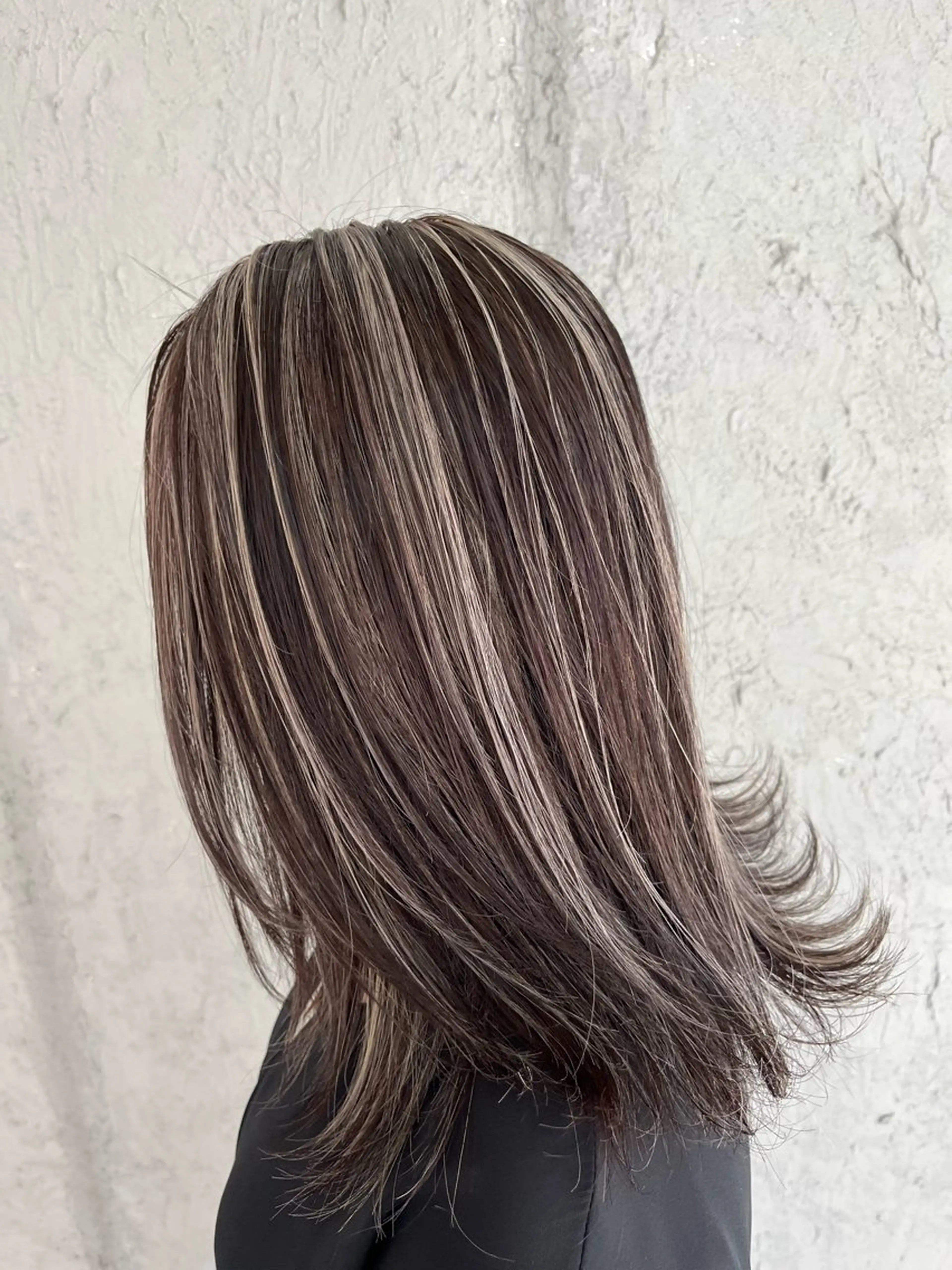 ミディアム ヘアカラー Mariana雛/ 西大分/ハイライトのヘアスタイル