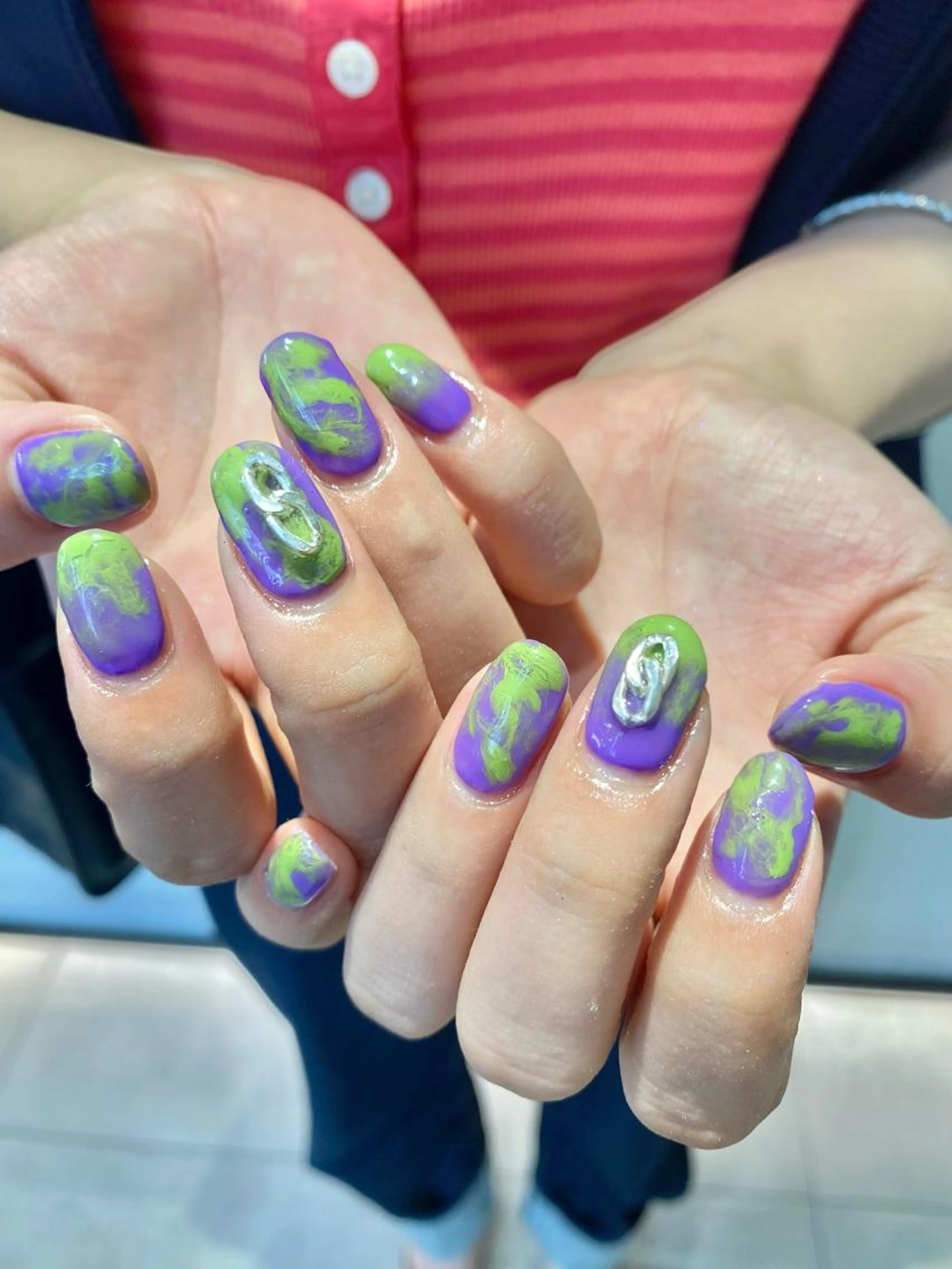 マーブルネイル🍇🍇オフありも可能です🍇ミニモ限定価格‼️の写真