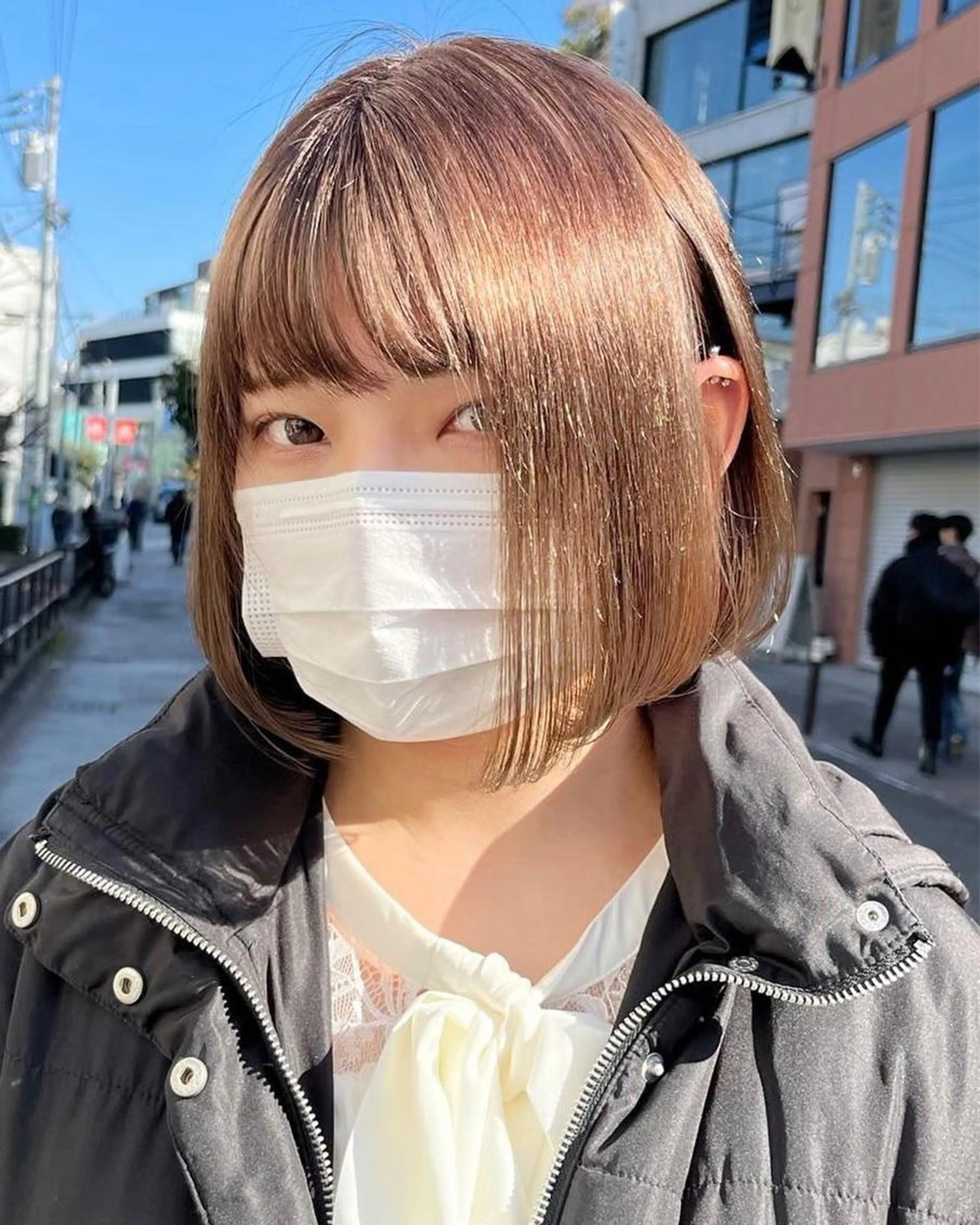 🥰原宿で予約困難な大人気店💖カラー💖➕メンテナンスカット　#リタッチ#ブリーチなしカラー#ミルクティーの写真