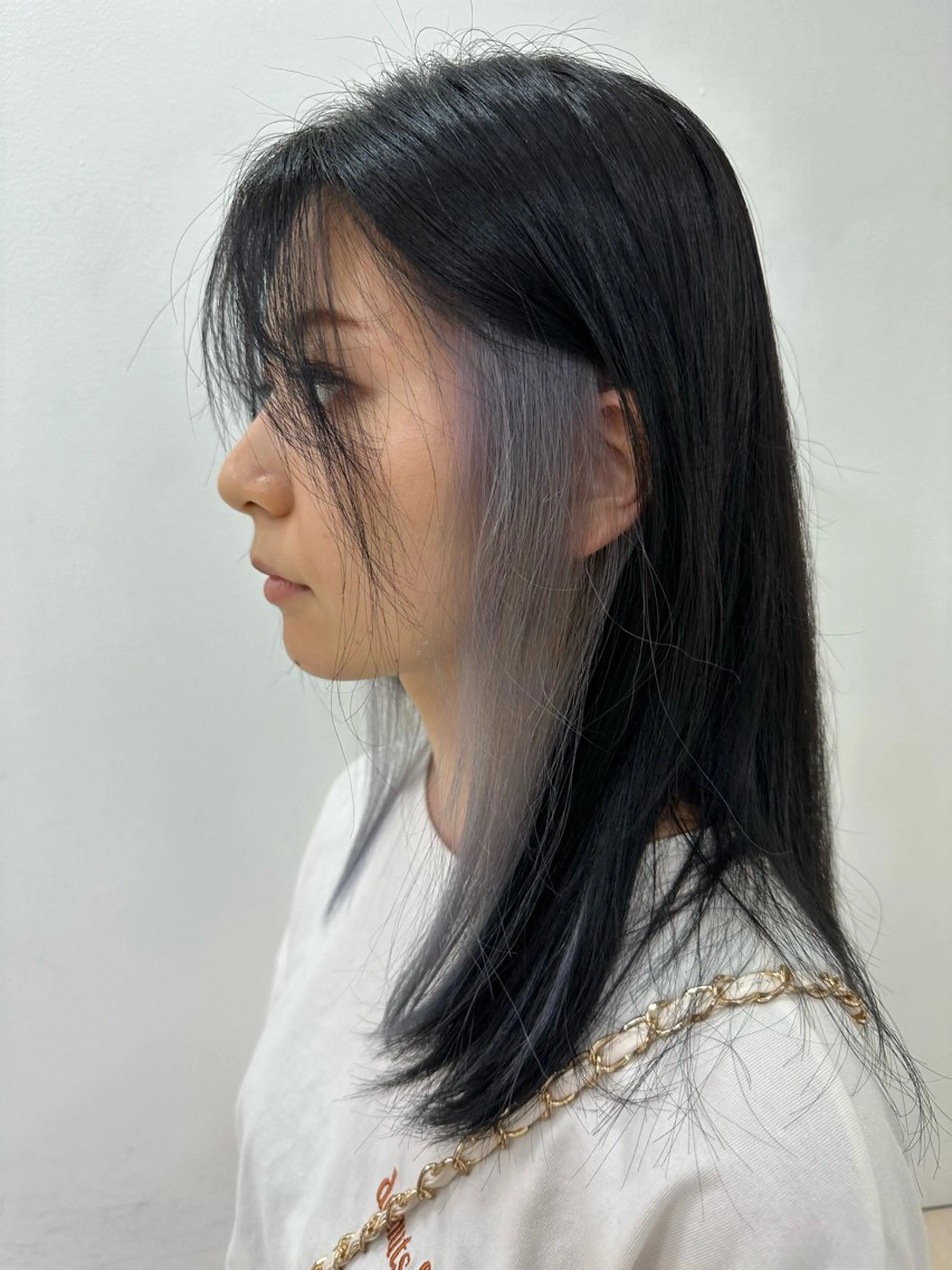 セミロング ヘアカラー 竹下 勝也のヘアスタイル