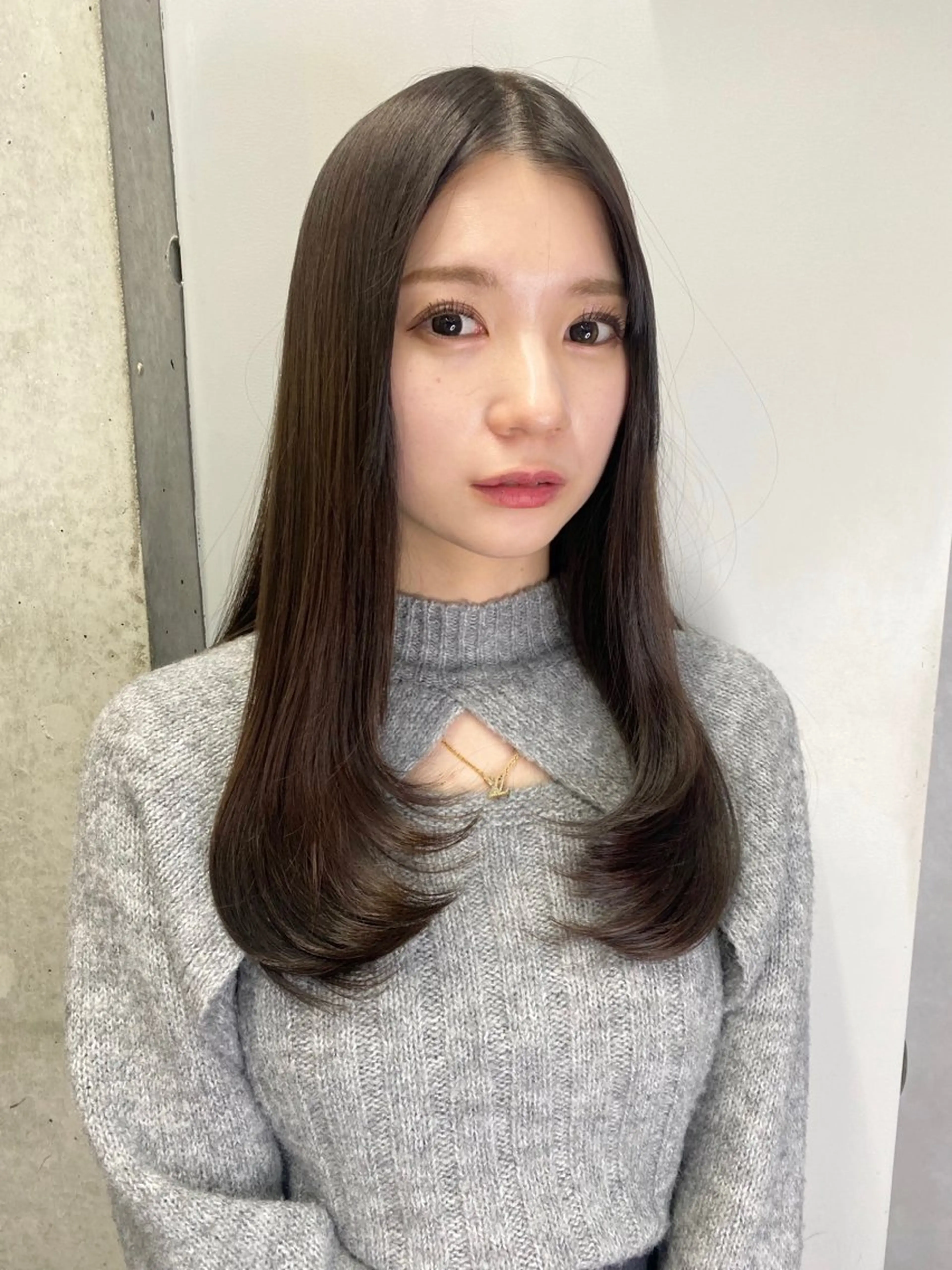 ロング カラー 髪質改善 トリートメント 韓国/ワンホンヘア 髪質改善/MaCoのヘアスタイル