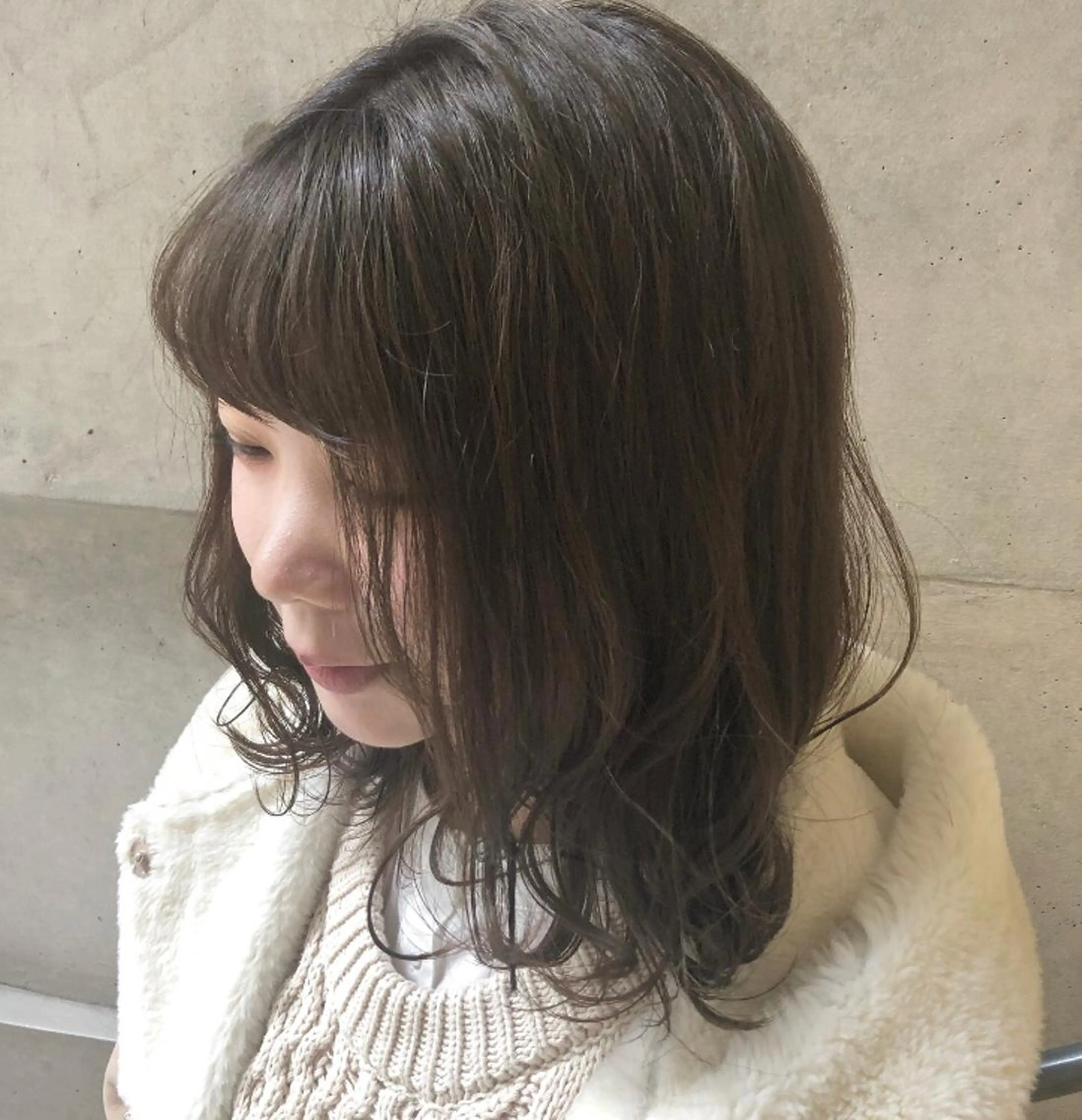 ミディアム カラー グレージュ イルミナカラー Jewel  Box東梅田所属・髪質改善サロン 梅田/ヨナミネのヘアスタイル