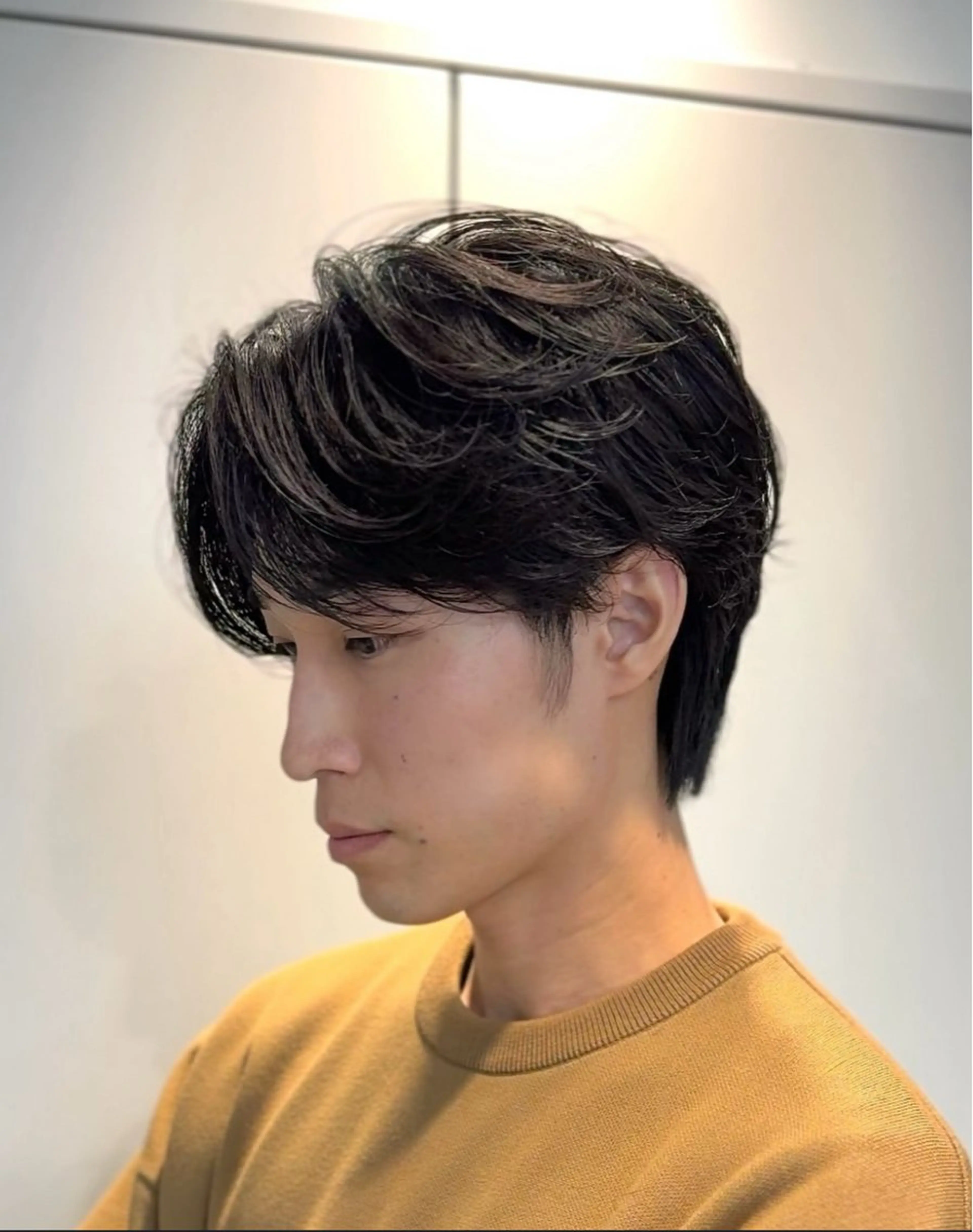 ショート カラー パーマ メンズ キッズ メンズパーマ ニュアンスパーマ 栄💗メンズパーマ| ハイトーン|haruのヘアスタイル