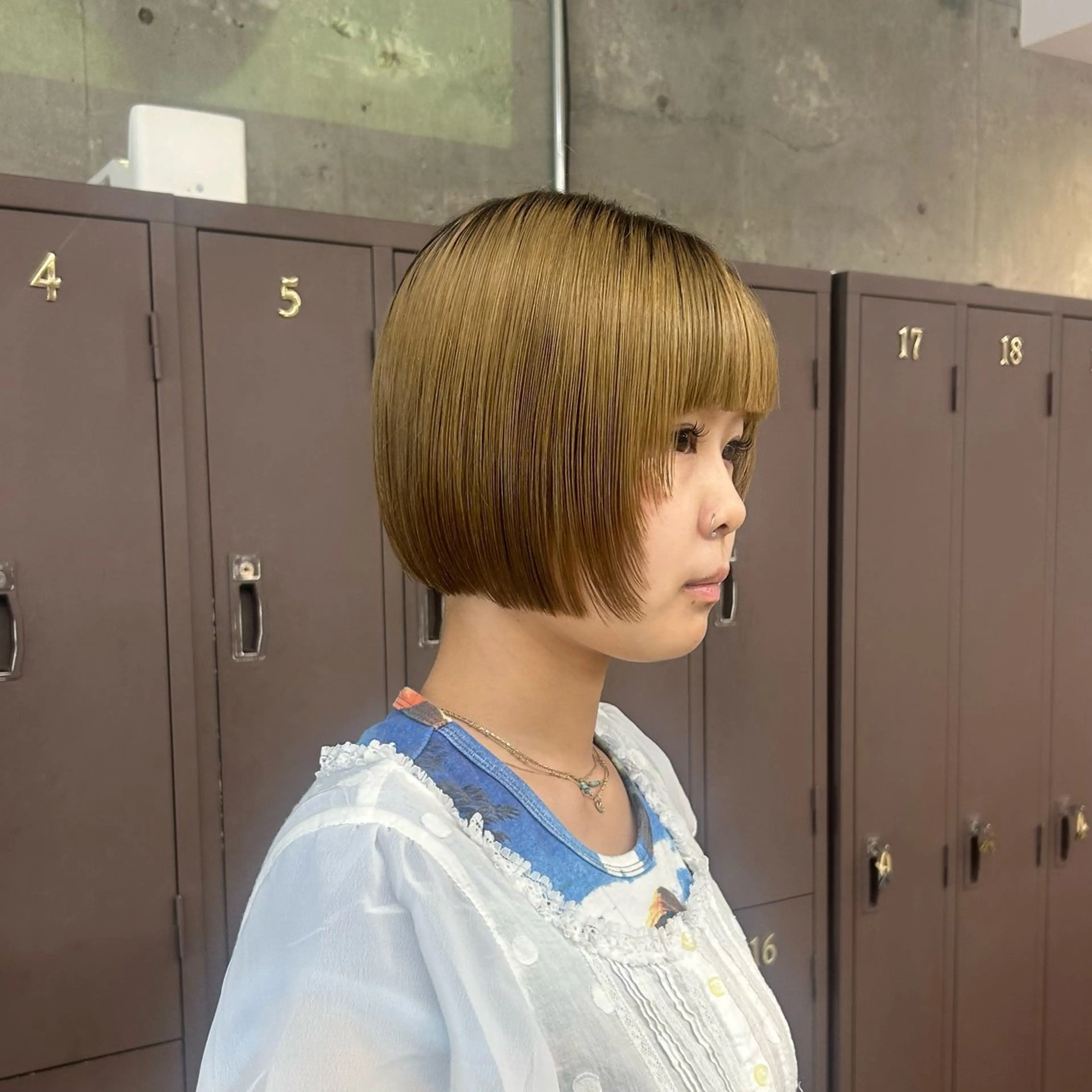 ミディアム ヘアカラー 大本 メンズ/パーマのヘアスタイル