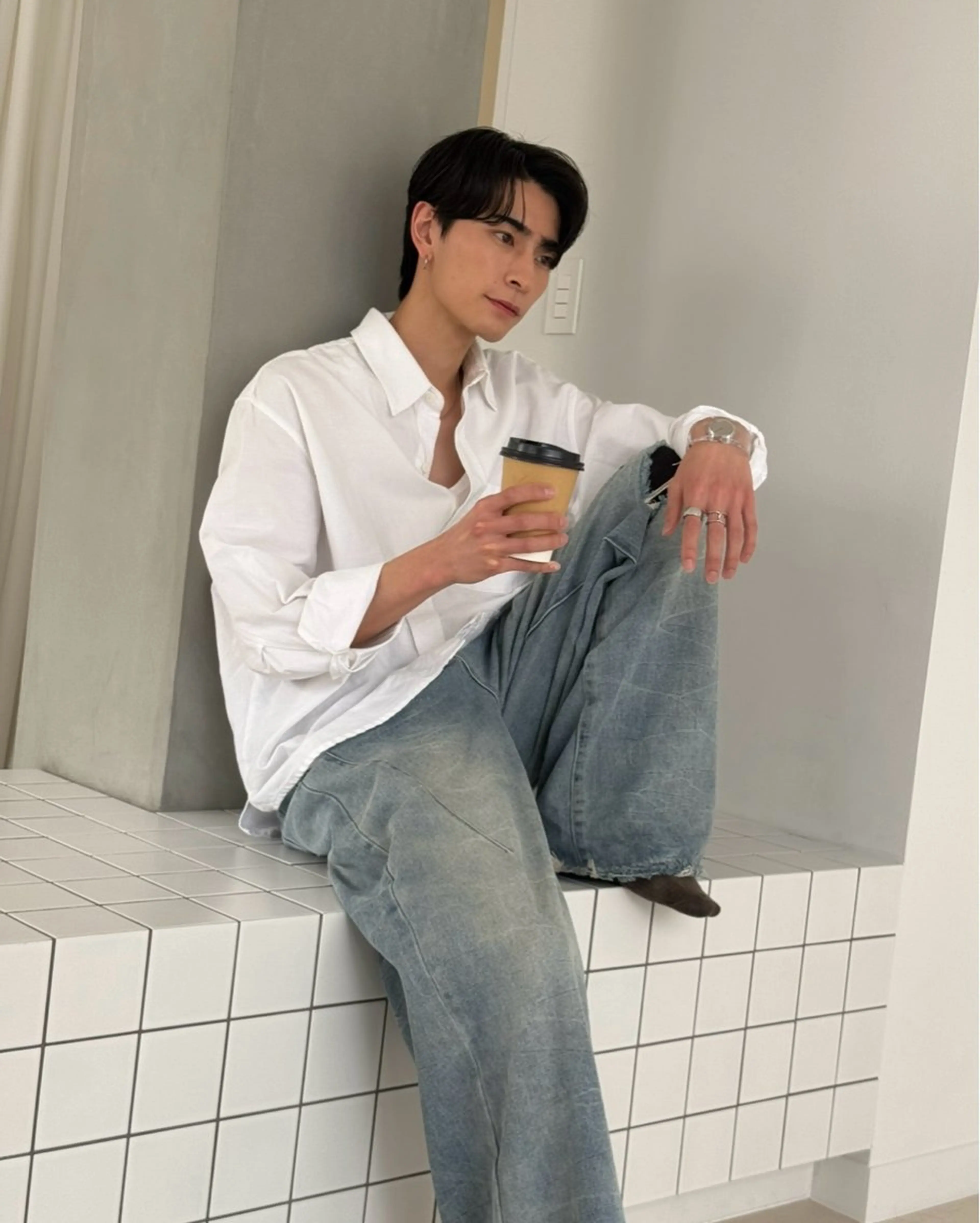 パーマ メンズ 縮毛矯正 ストレートパーマ 【メンズパーマ職人】 kanata/溝の口のヘアスタイル