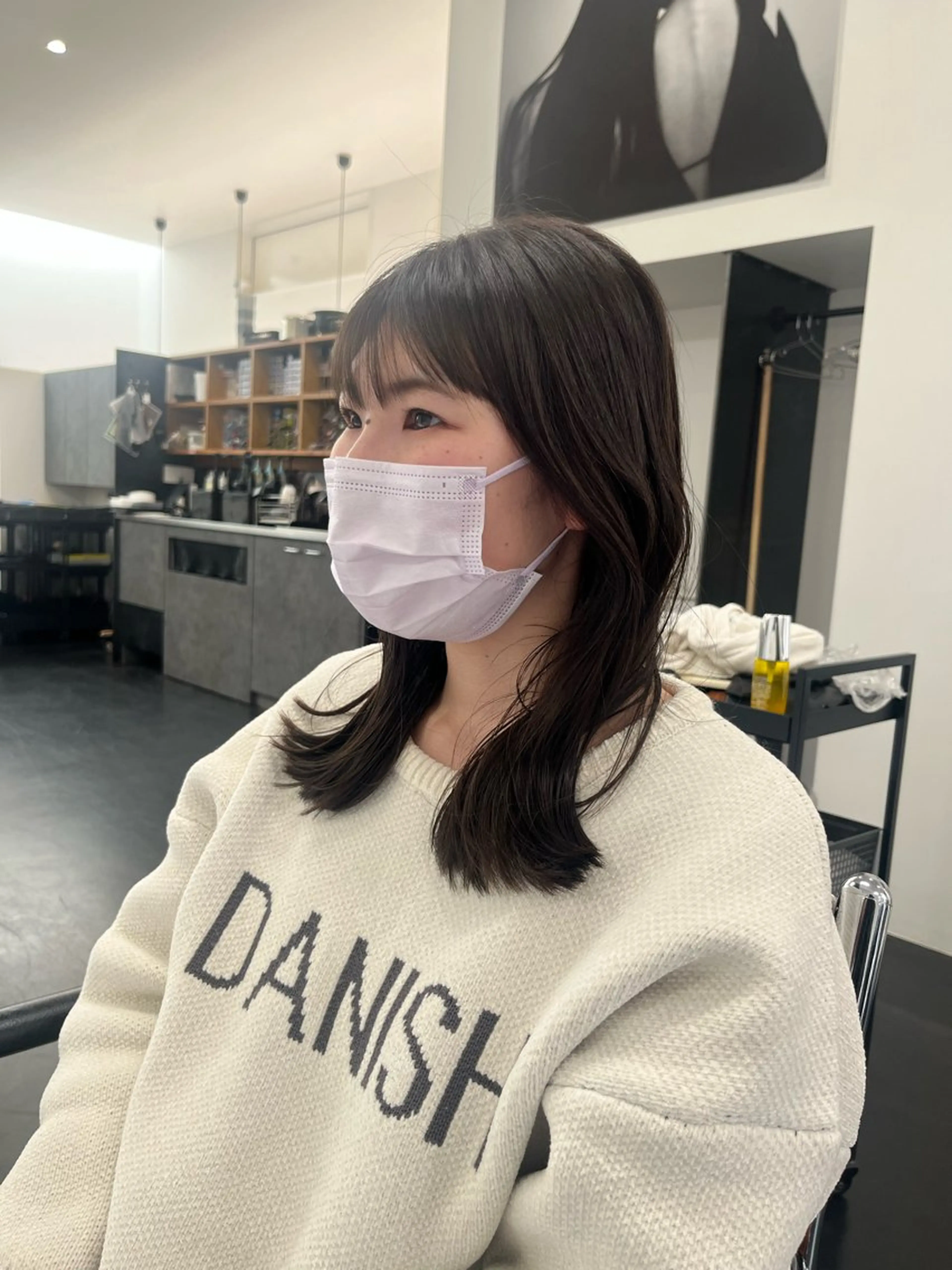 ミディアム レイヤーカット パーマ/縮毛矯正 揚村武斗のヘアスタイル