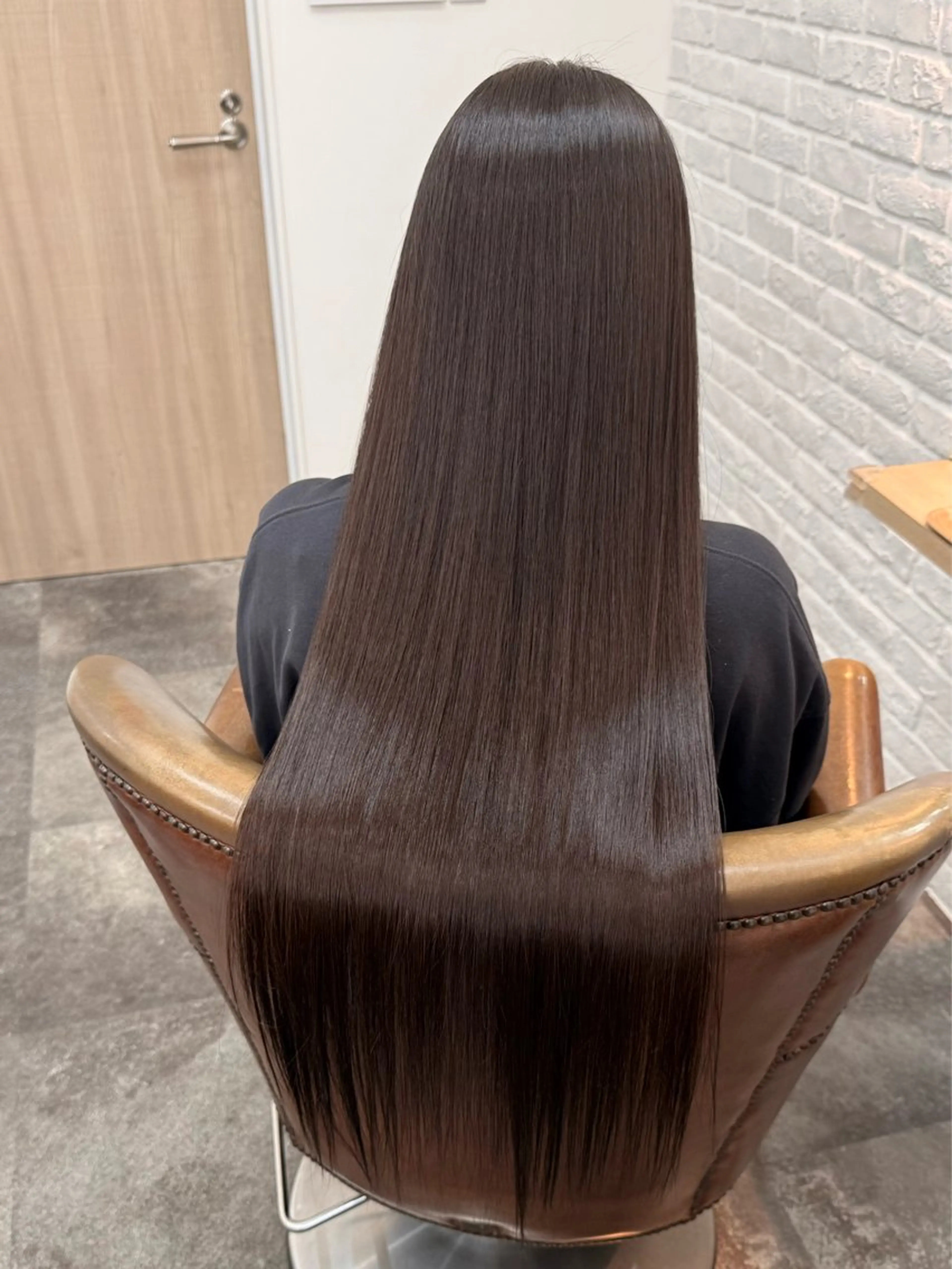 ロング カラー 透明感カラー グレージュ オレンジ 髪質改善 縮毛矯正 GOODDAY 🫧Manami🫧のヘアスタイル