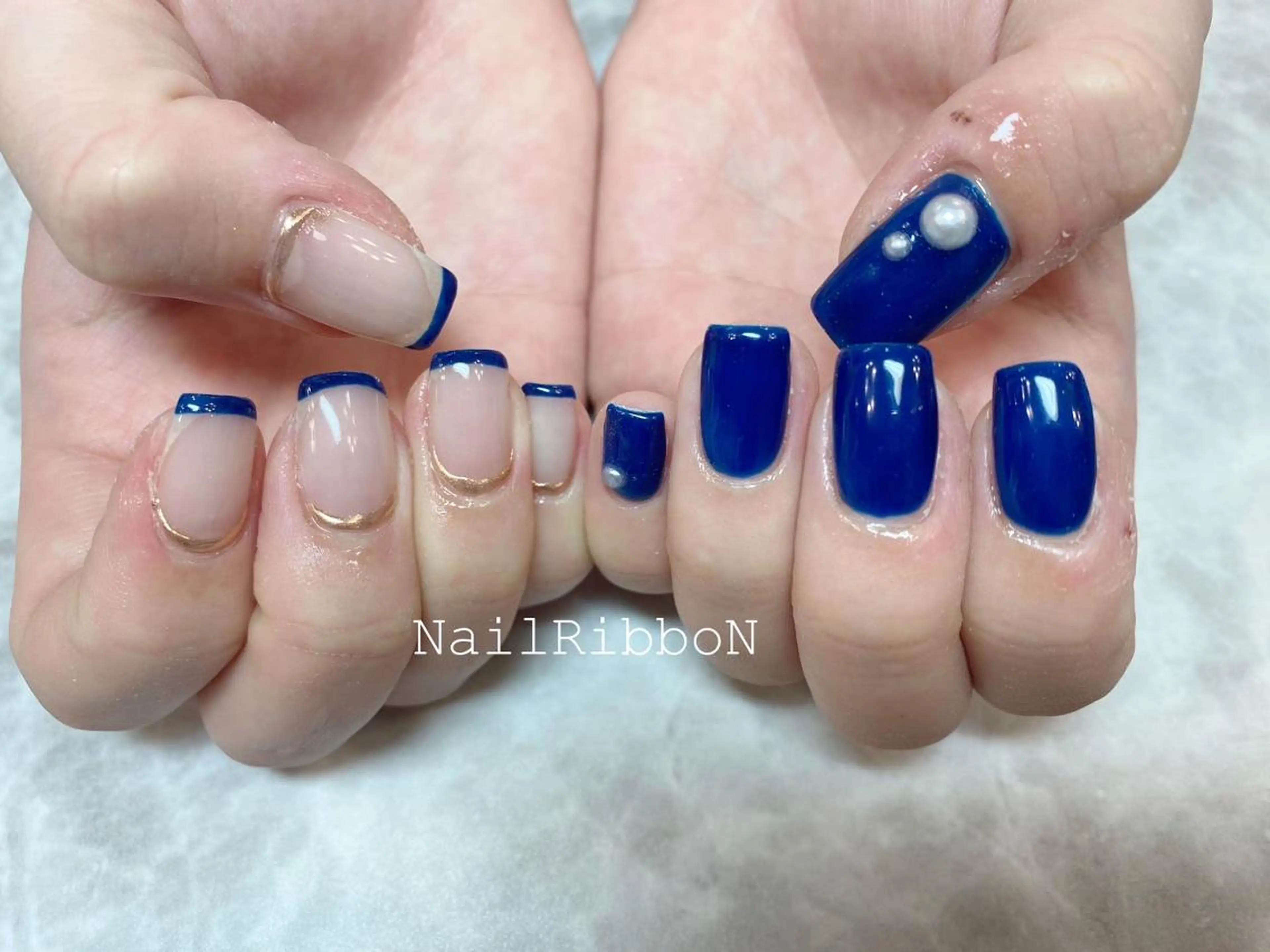 ネイル ネイルリボン 笠井のネイルデザイン