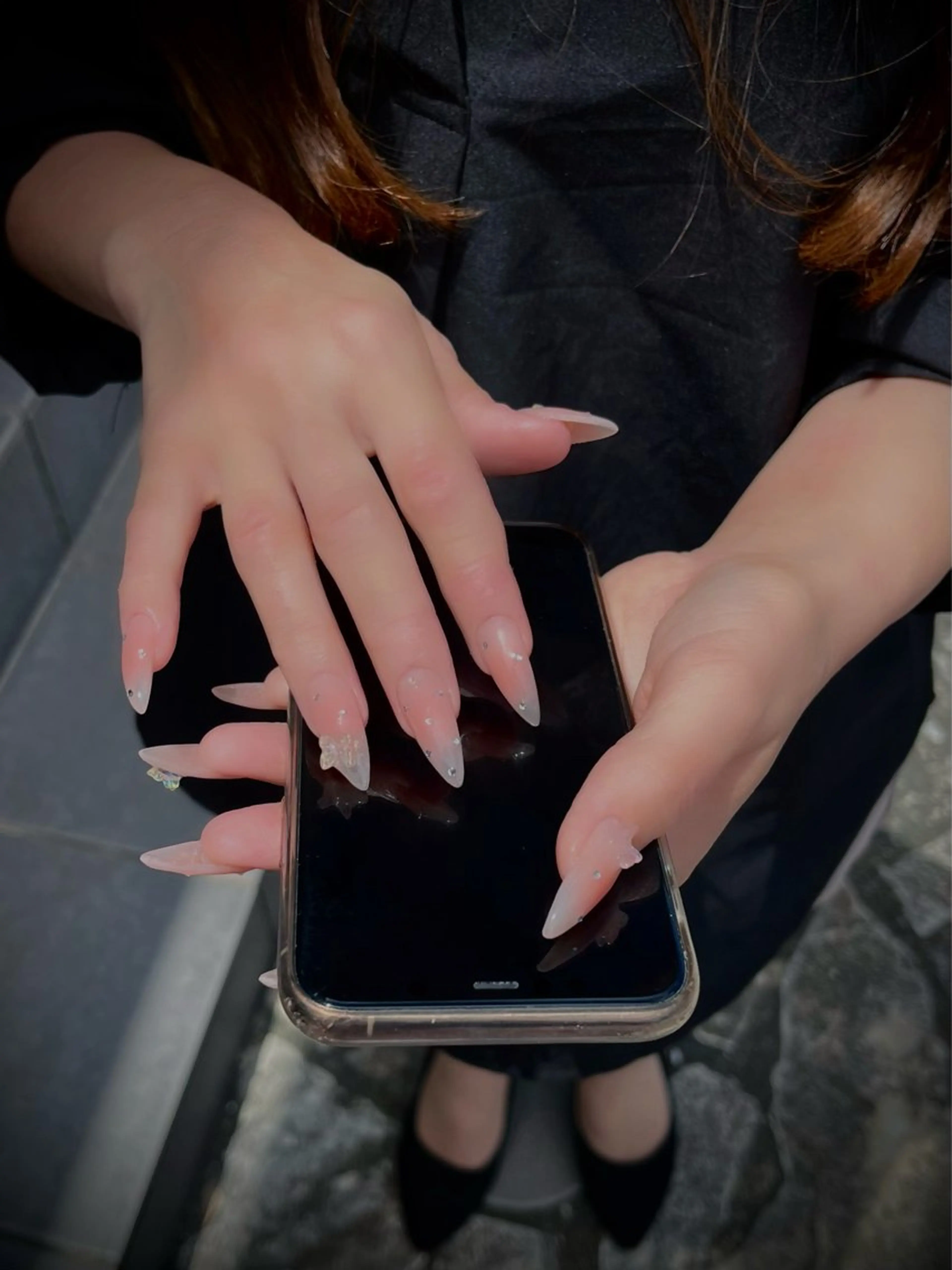 ネイル フットネイル キラキラネイル マグネットネイル ワンカラーネイル スカルプネイル nine.🦋 YUKOのネイルデザイン