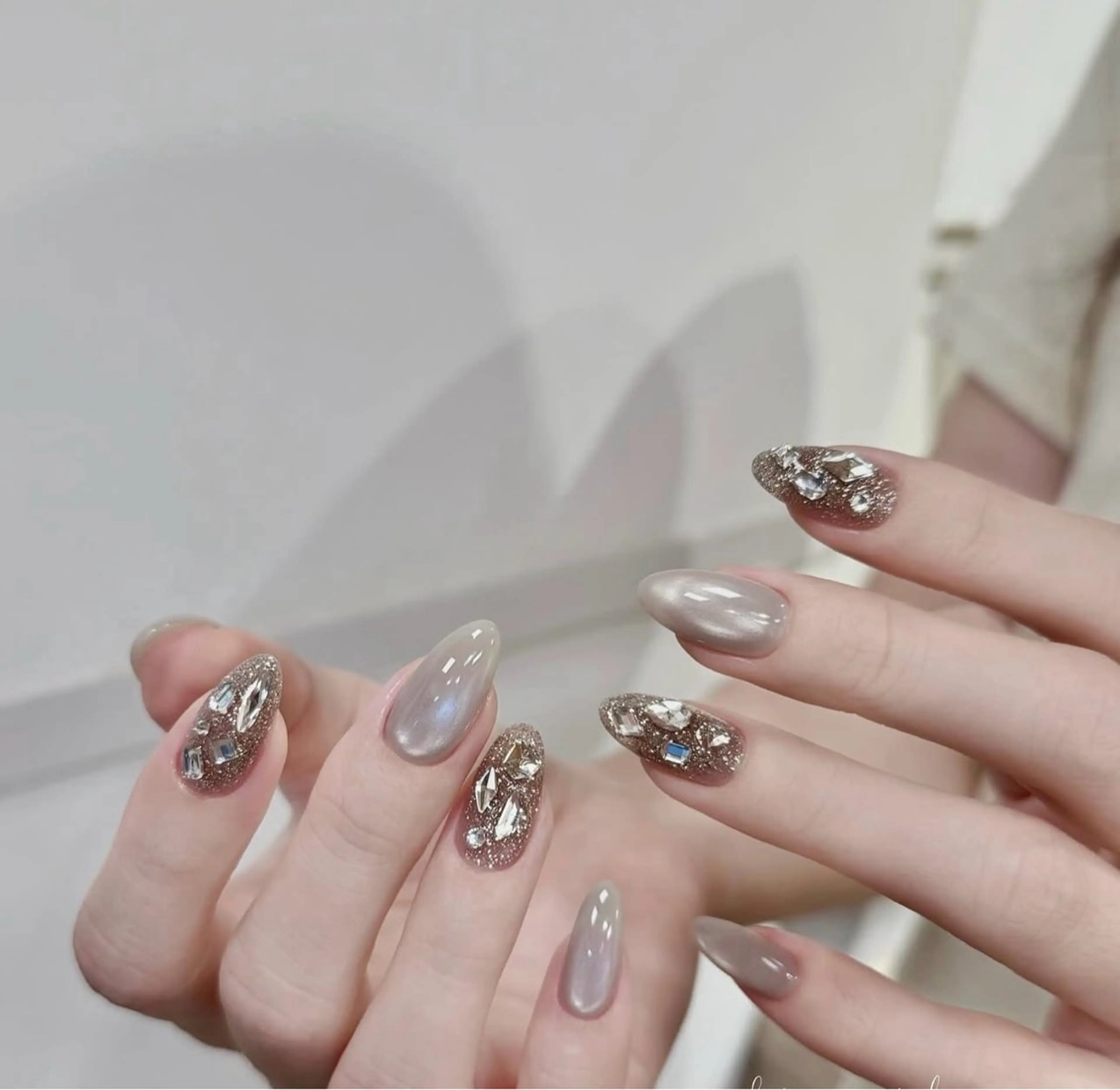 ネイル 韓国ネイル 持ち込み ニュアンスネイル ネイルチップ ハンドネイル TABI ANA.CHUOのネイルデザイン