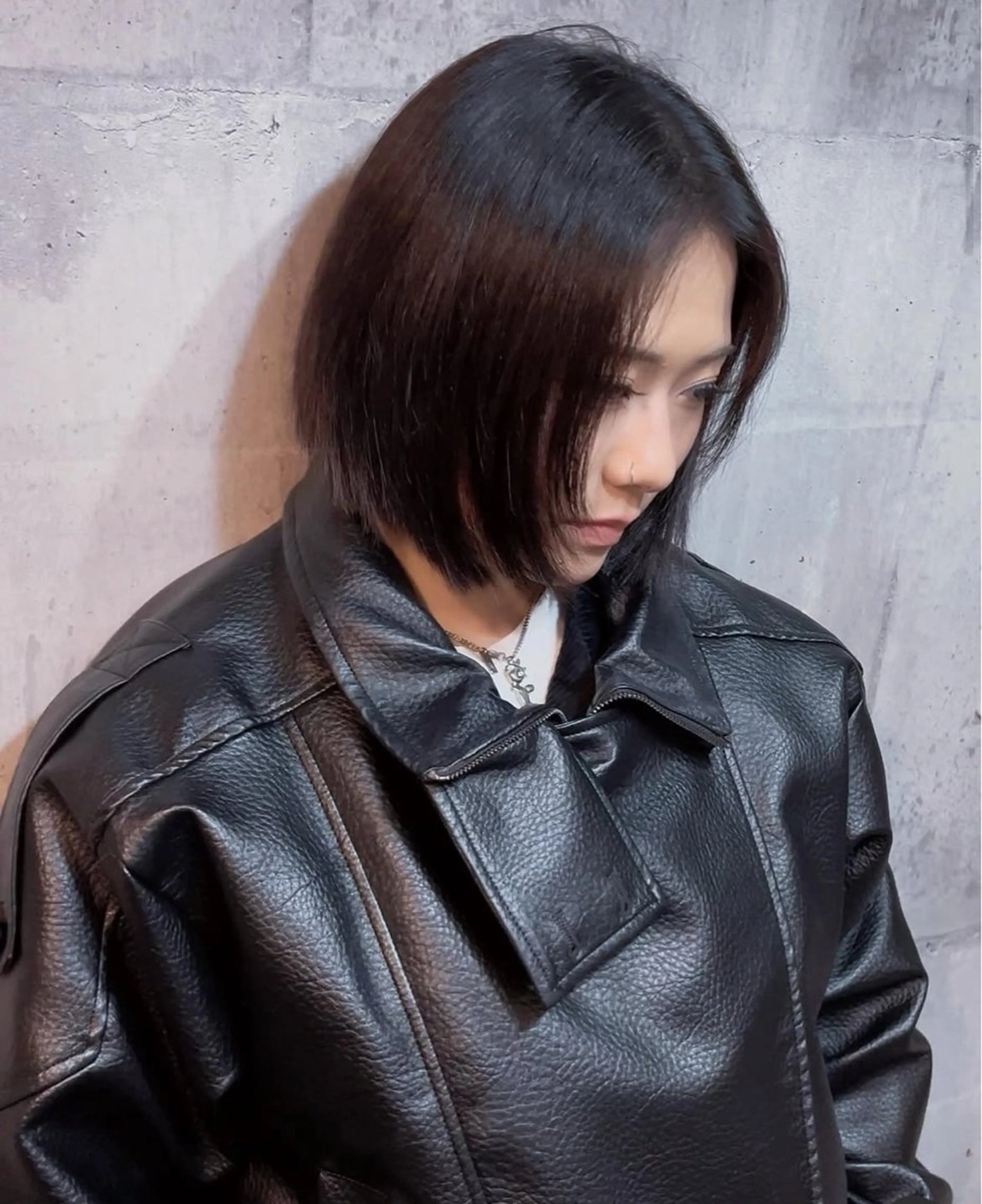 ミディアム ボブレイヤー ボブ レイヤーカット Nagi レイヤー カット　ブリーチ募集のヘアスタイル