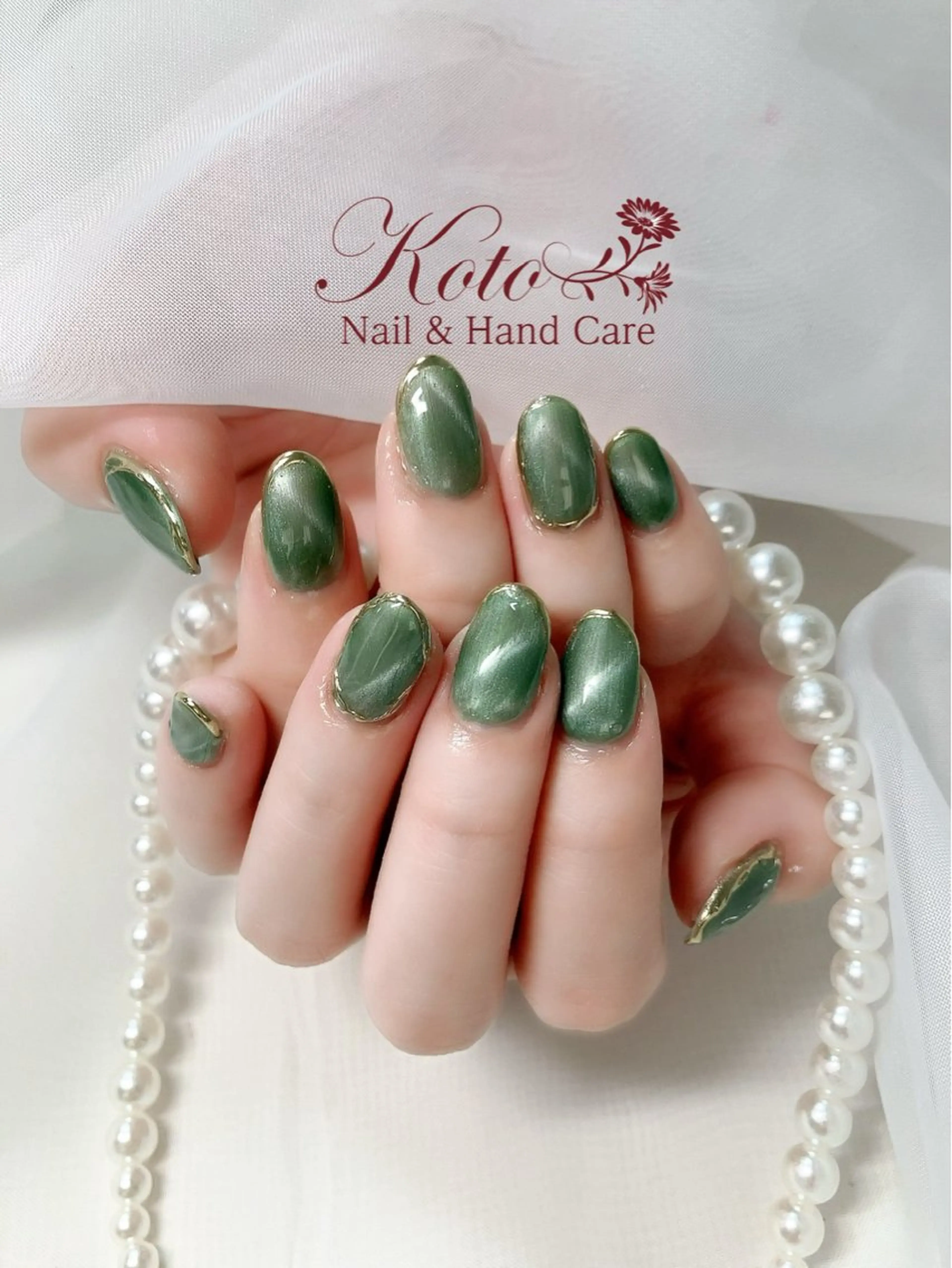 ネイル 長さ出し ジェルネイル マグネットネイル ミラーネイル 持ち込み Nail Salon KOTOのネイルデザイン