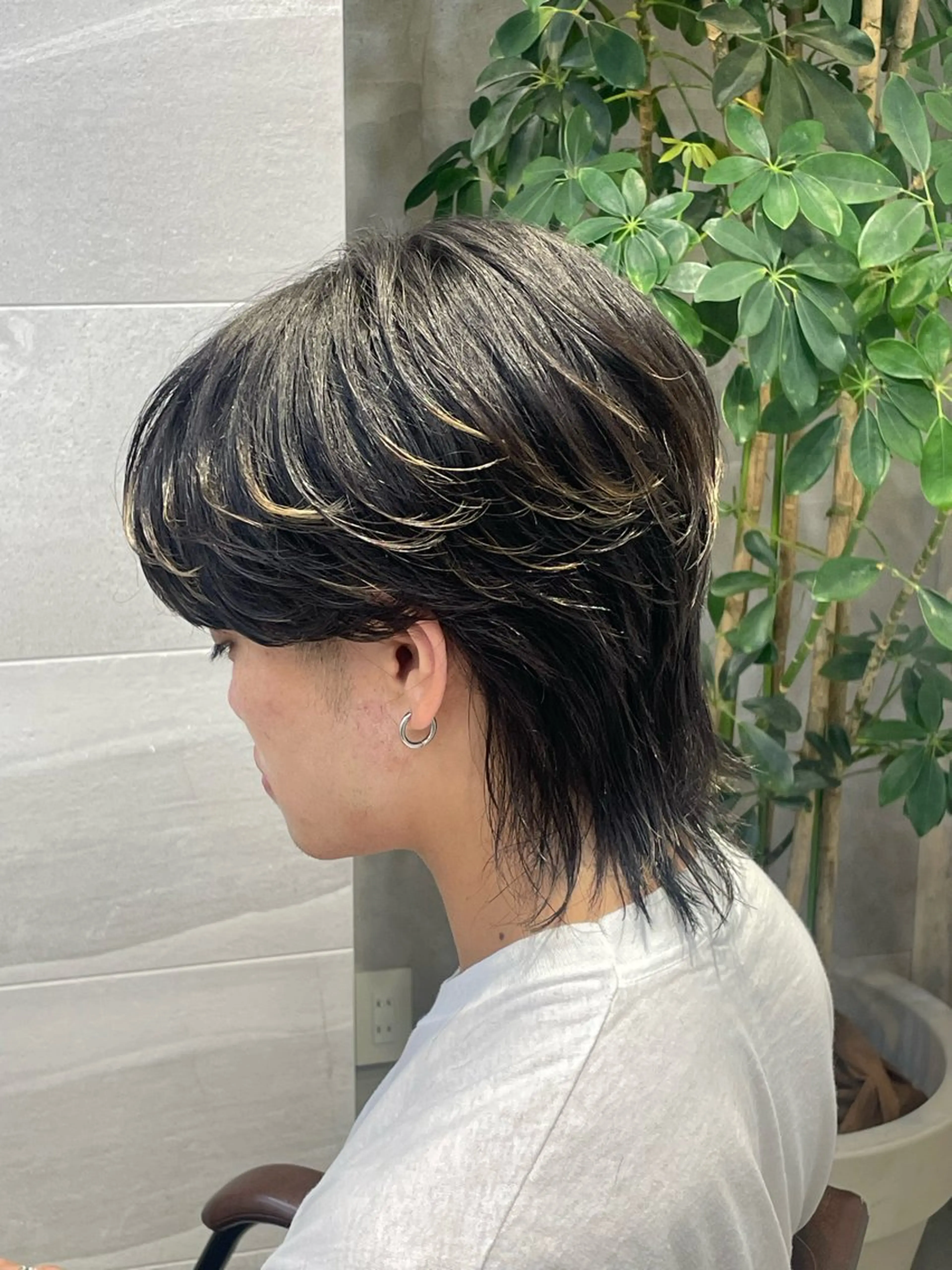 メンズ マッシュウルフ マッシュ メンズウルフカット ウルフカット EleRe 栄所属・はやしだ あおいのヘアスタイル