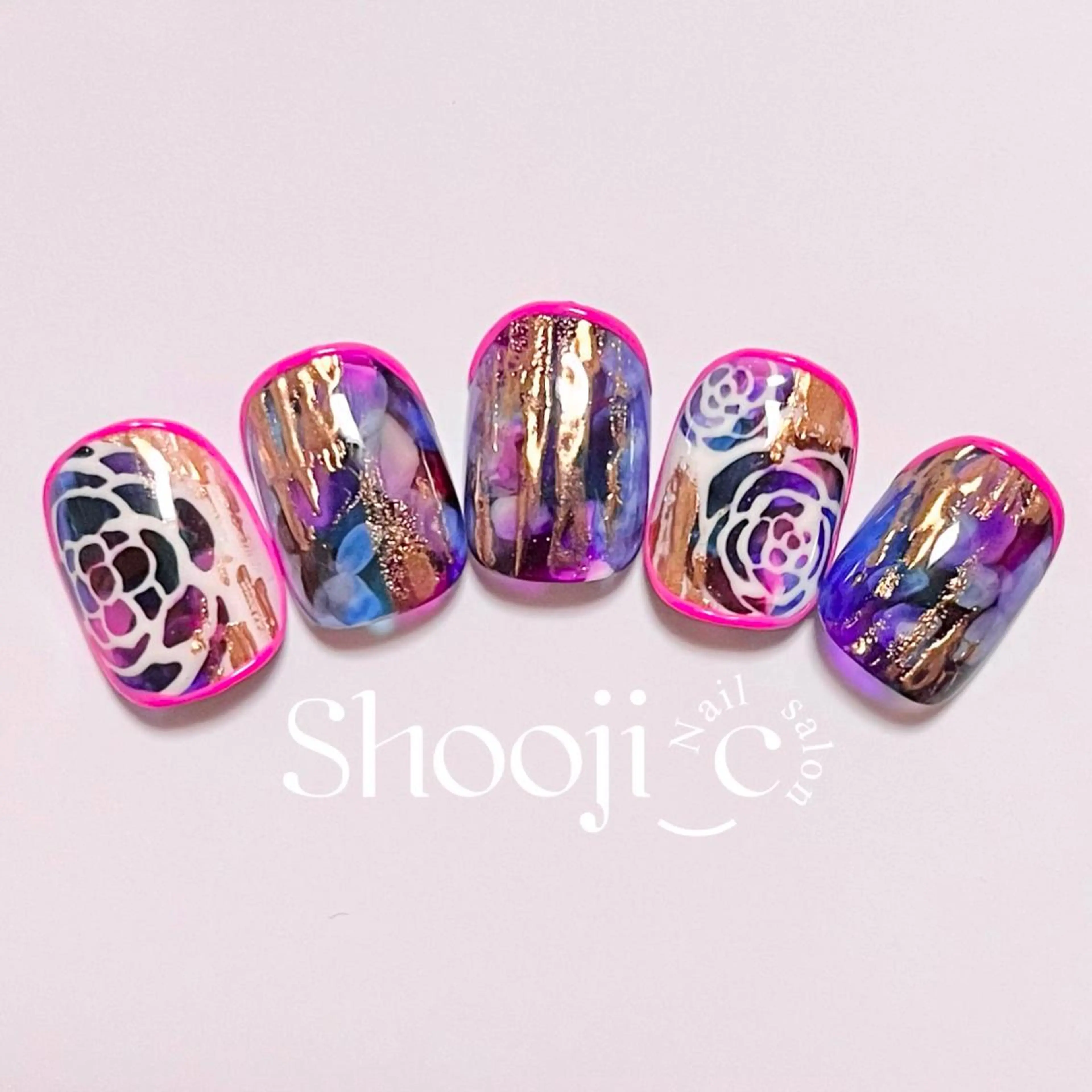 ネイル アートネイル 長さ出し フラワーネイル ジェルネイル キラキラネイル Shooji_c Nail salon所属・Shooji_c Nail salonのネイルデザイン