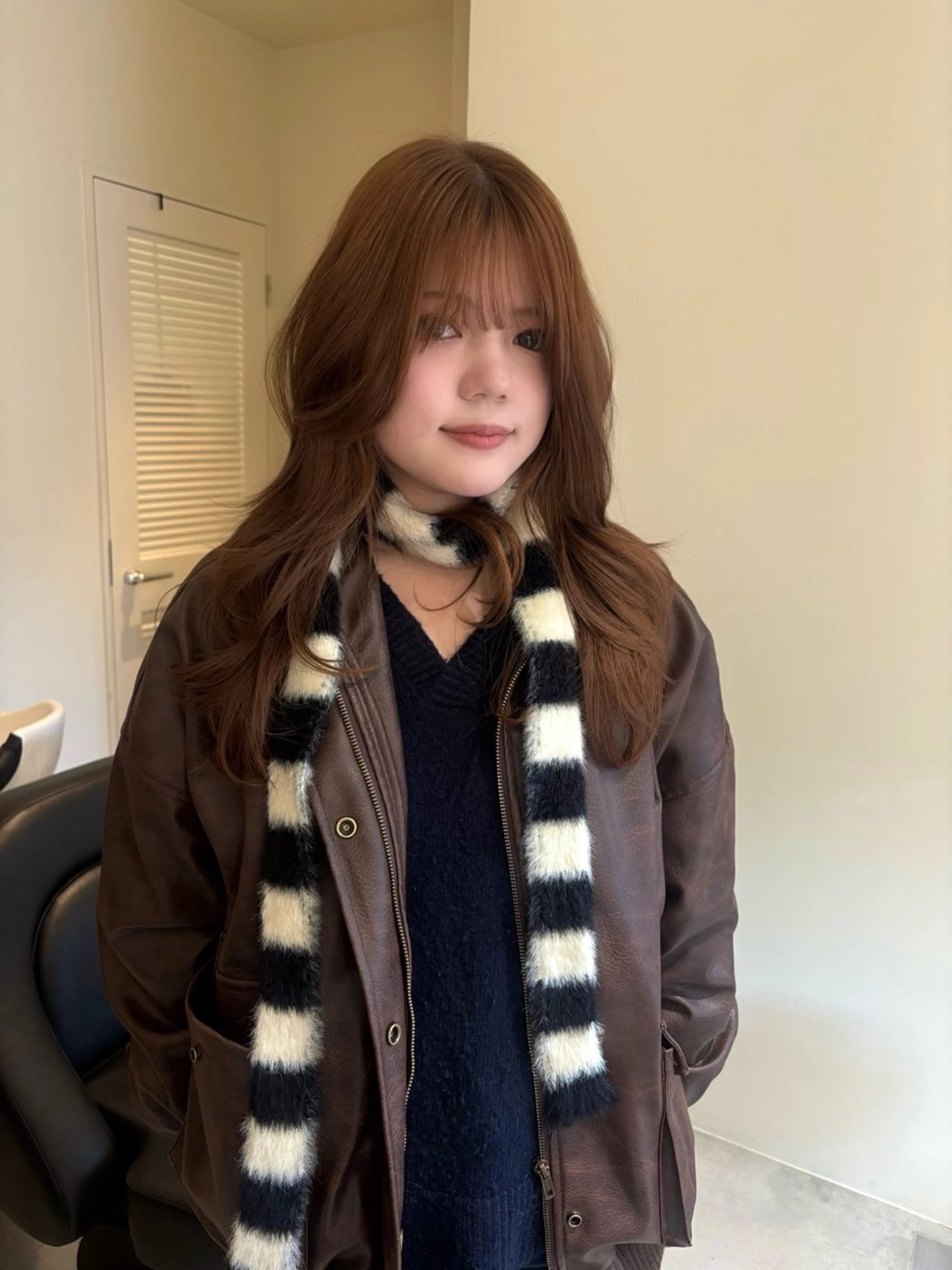 ロング カラー カット ヘアカラー トリートメント satsuki 暖色・ブラウンカラーのヘアスタイル