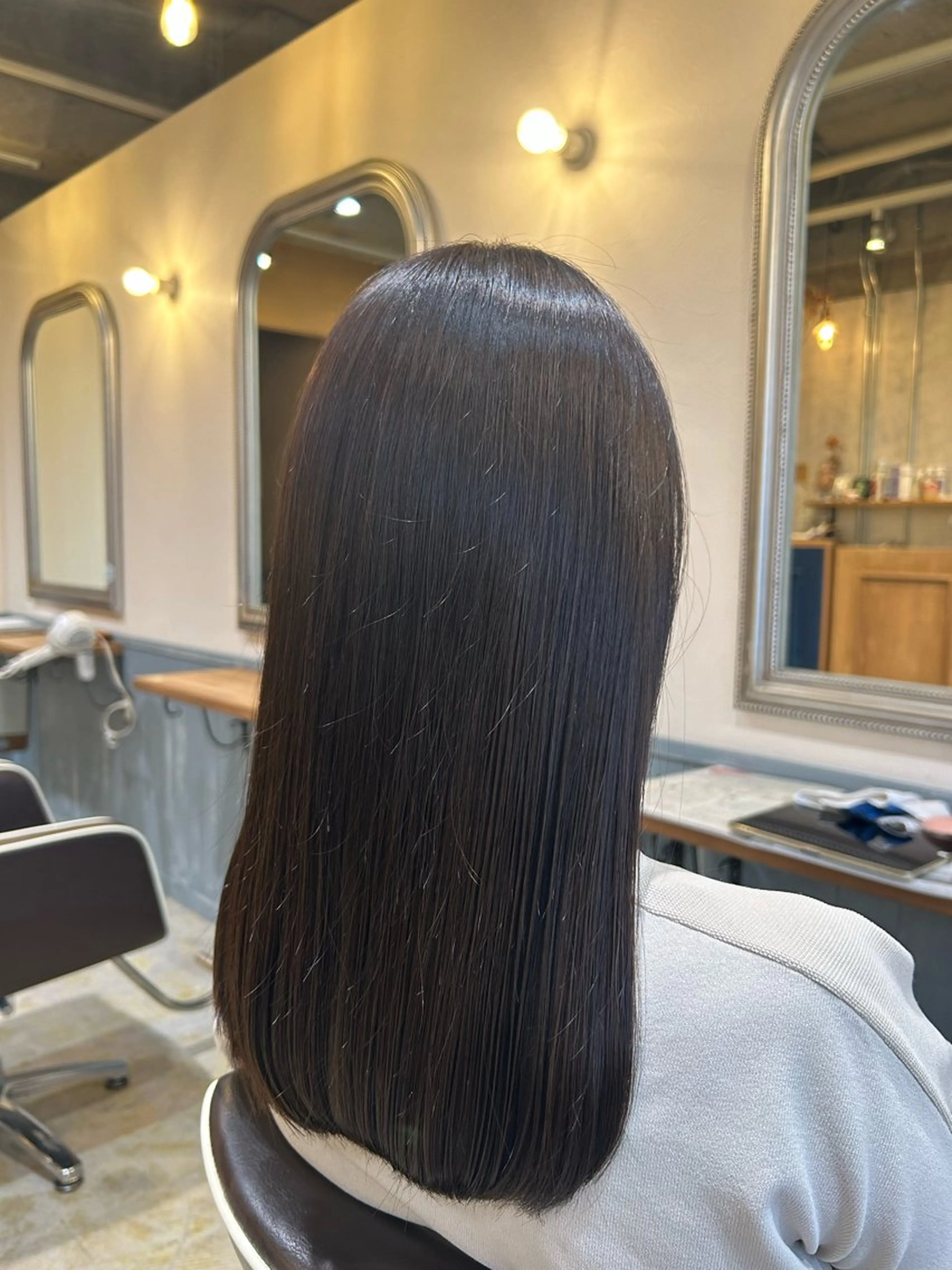 セミロング パーマ くせ毛 縮毛矯正 縮毛矯正 key5階 イソムラのヘアスタイル