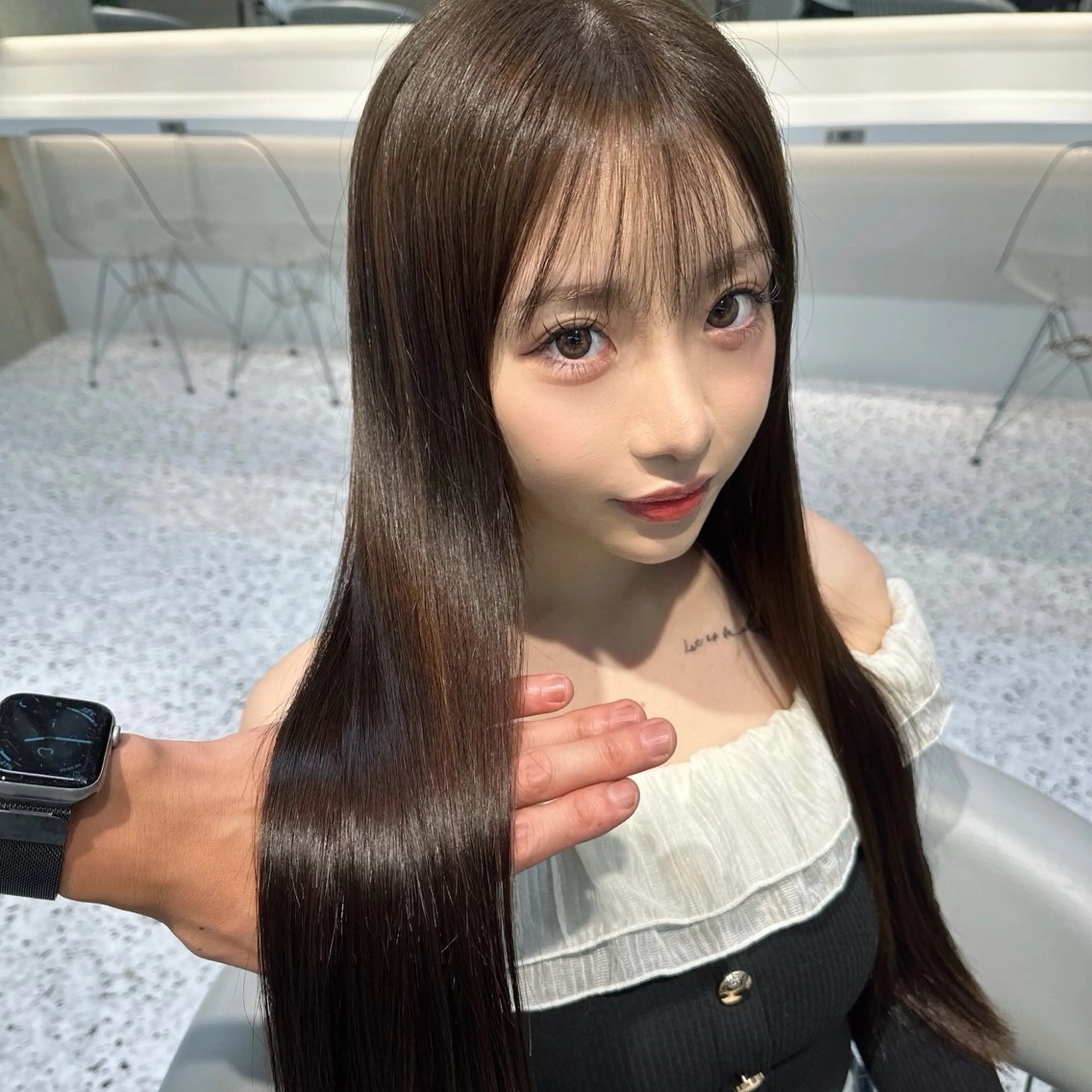 ロング カット 縮毛矯正 トリートメント 💎髪質改善/縮毛 矯正/横山一誠💎のヘアスタイル