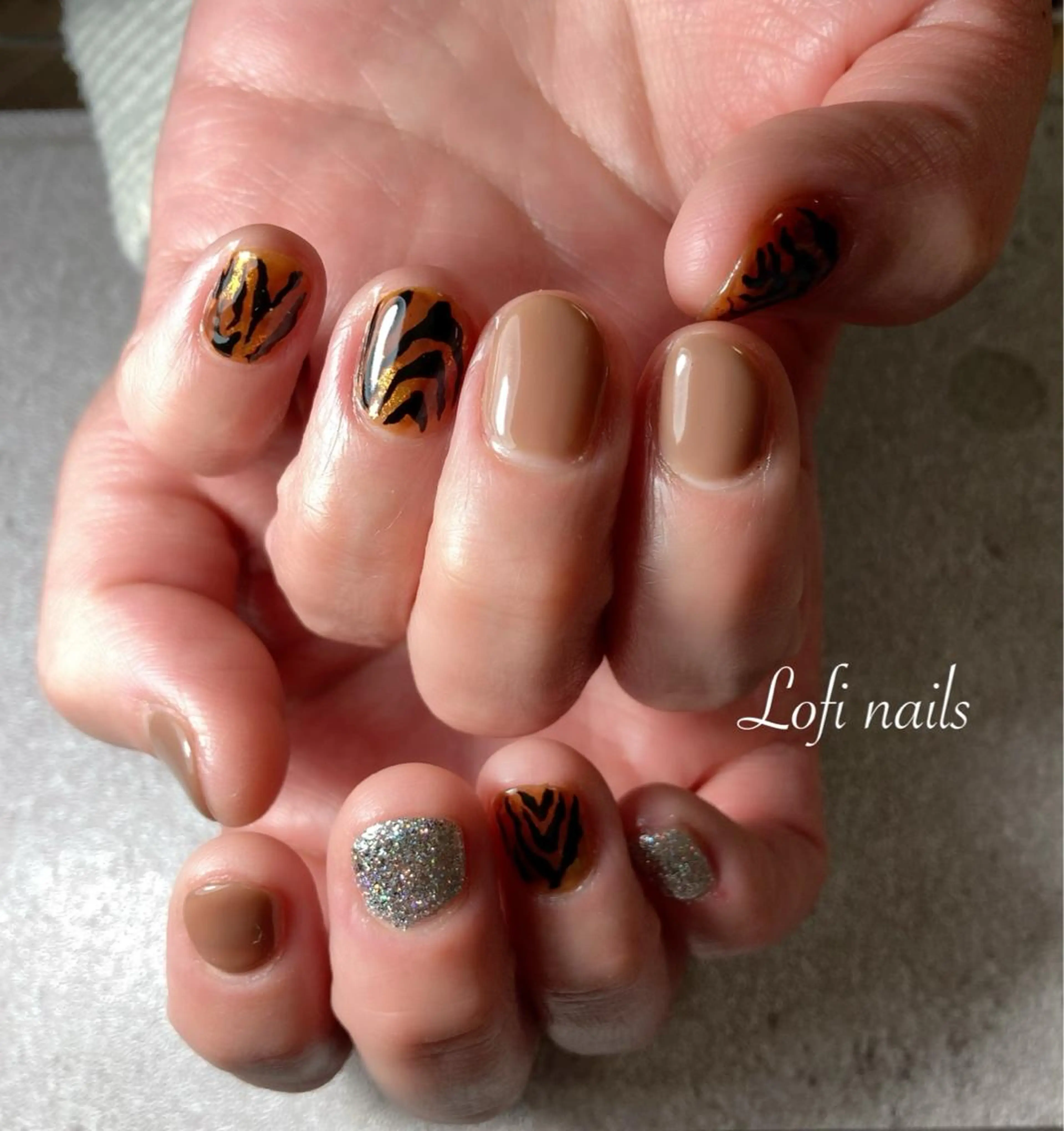 ネイル ラメ(グリッター) ワンカラーネイル Lofi nails ゆきこのネイルデザイン