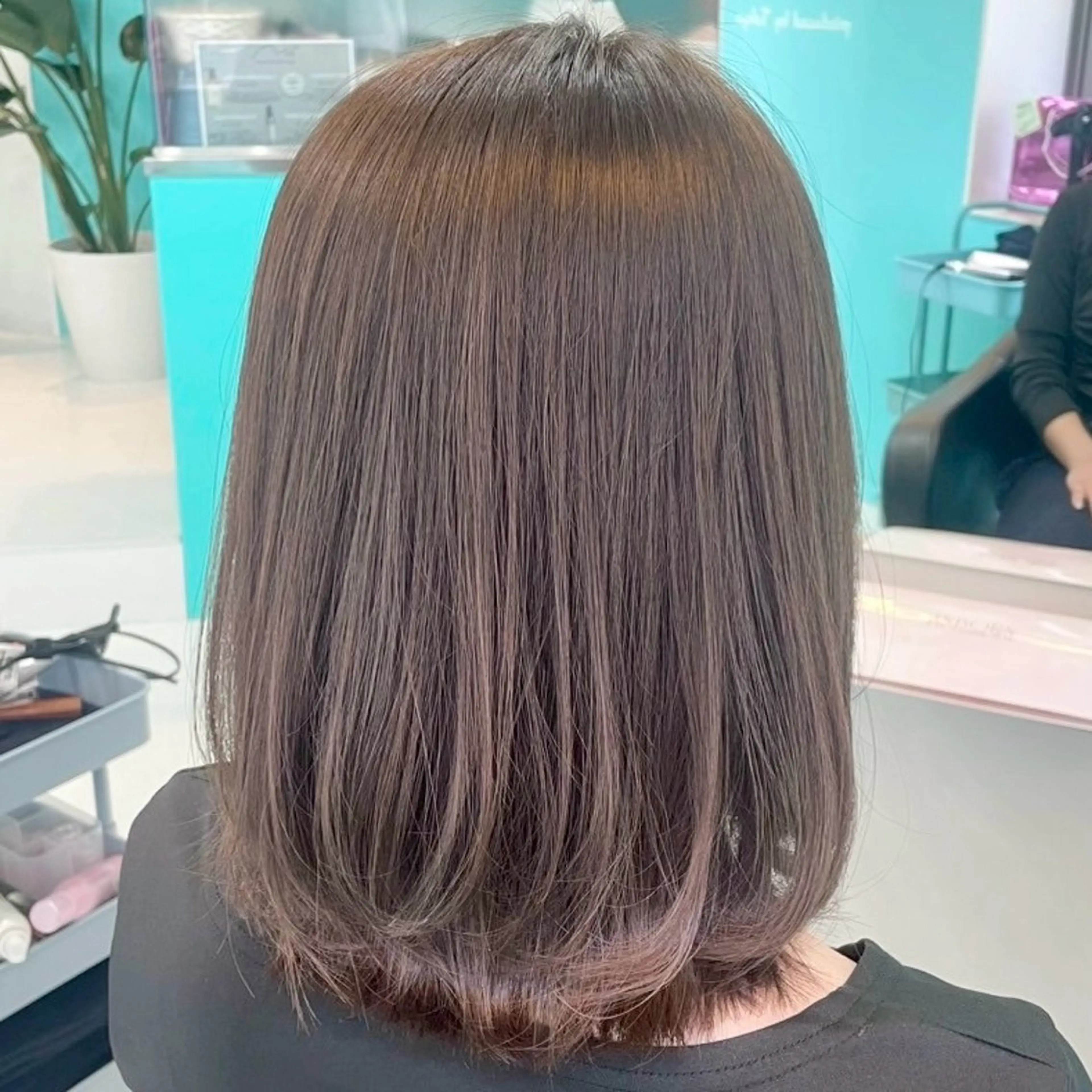 ミディアム カラー グレージュ Natsuki💖 ボブ×艶カラー🥣のヘアスタイル