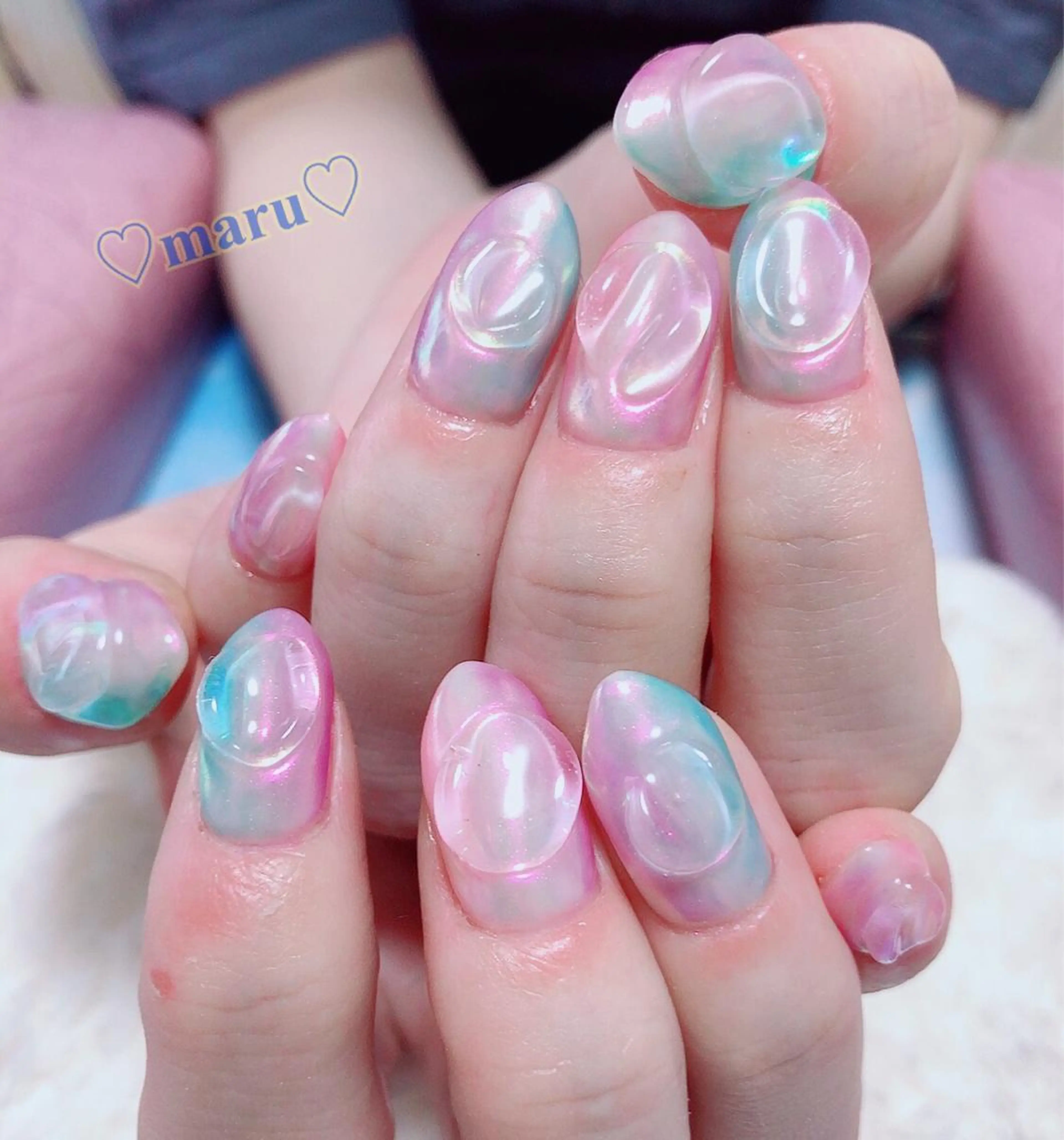 ネイル アートネイル ジェルネイル ハンドネイル フットネイル まるみ ♡のネイルデザイン