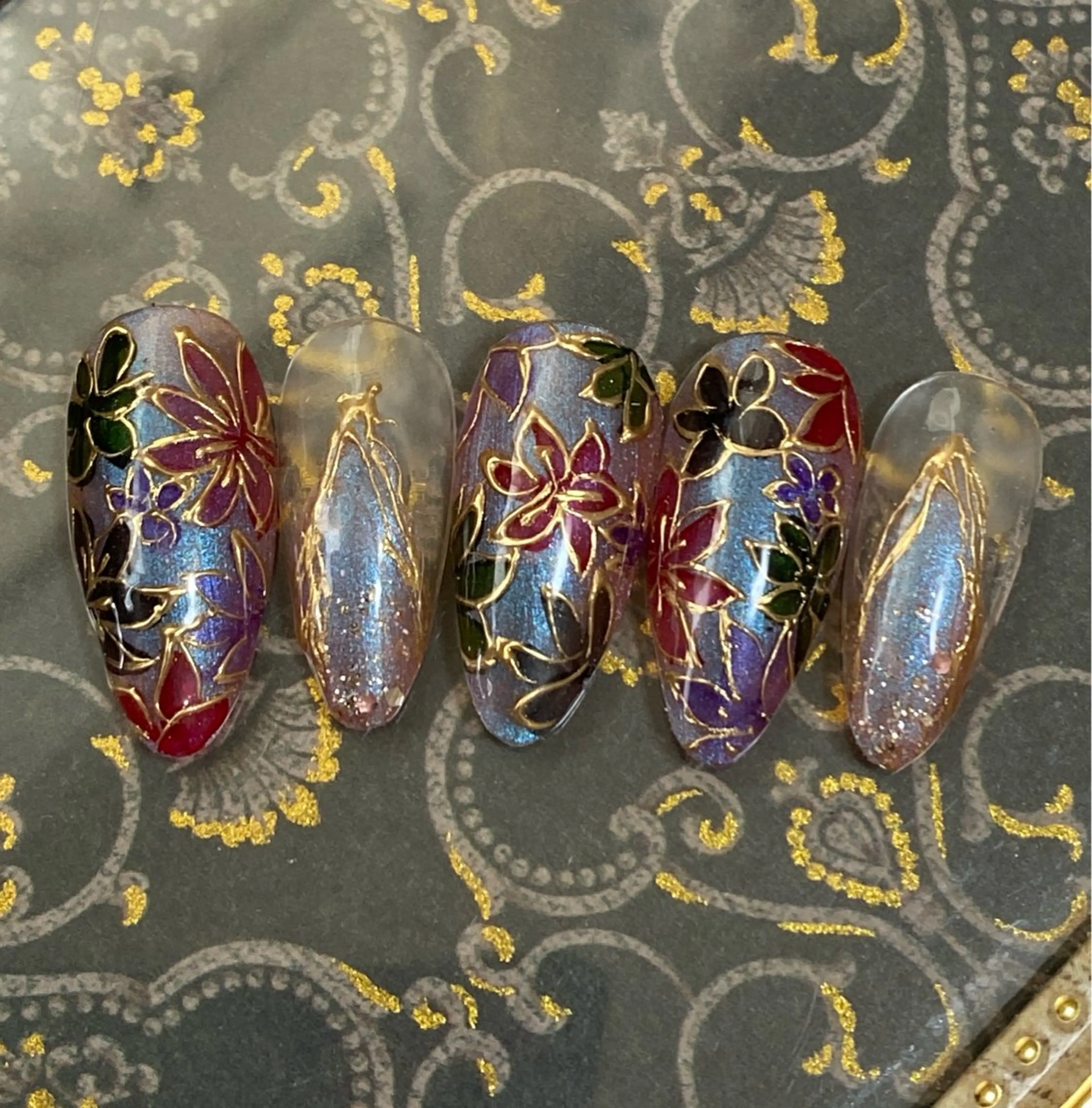 ネイル フラワーネイル 自宅ネイルサロン ♦️nuance♦️のネイルデザイン