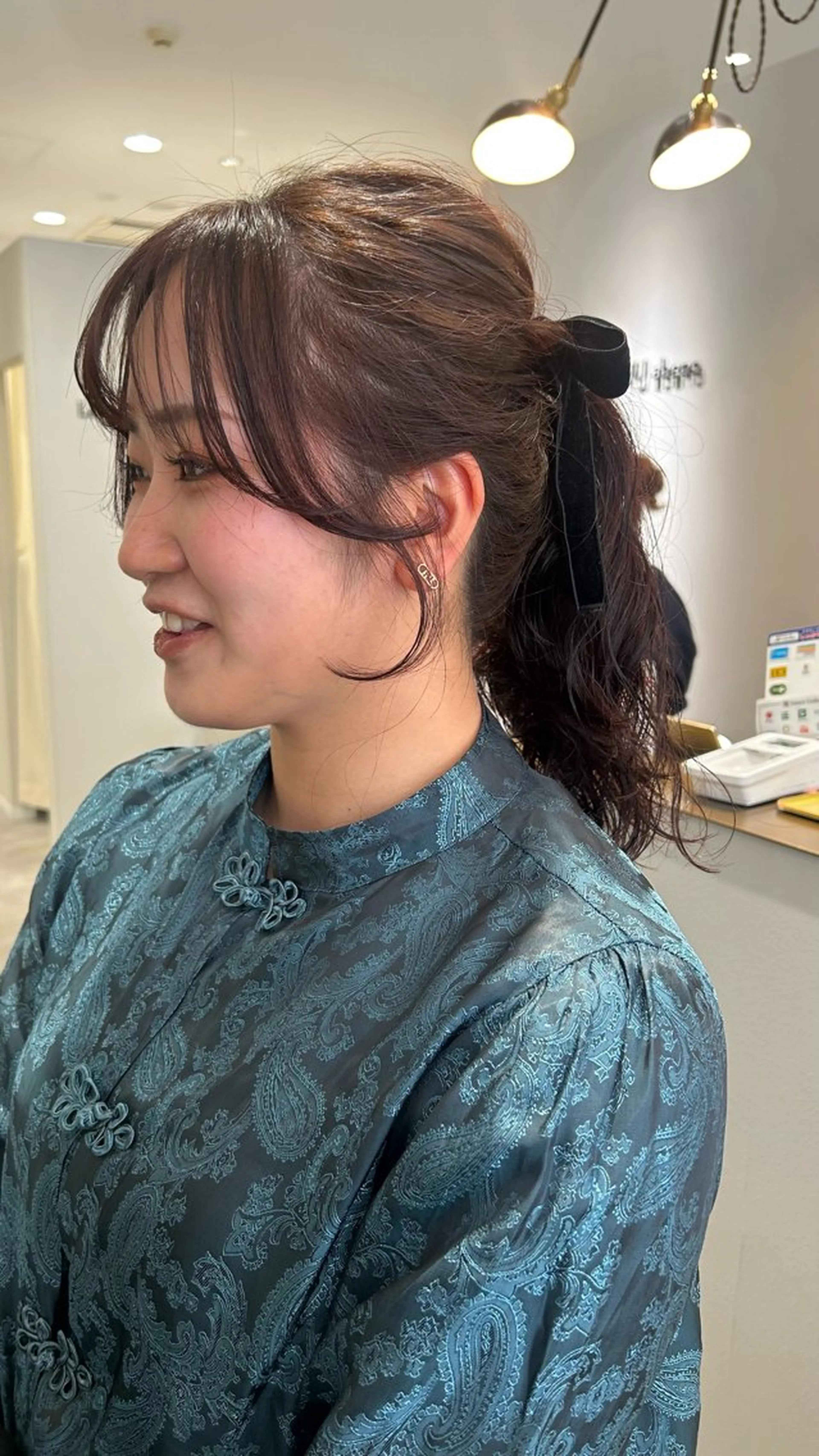 セミロング カラー カット ヘアカラー オリーブベージュ/ ブリーチなし透明感のヘアスタイル