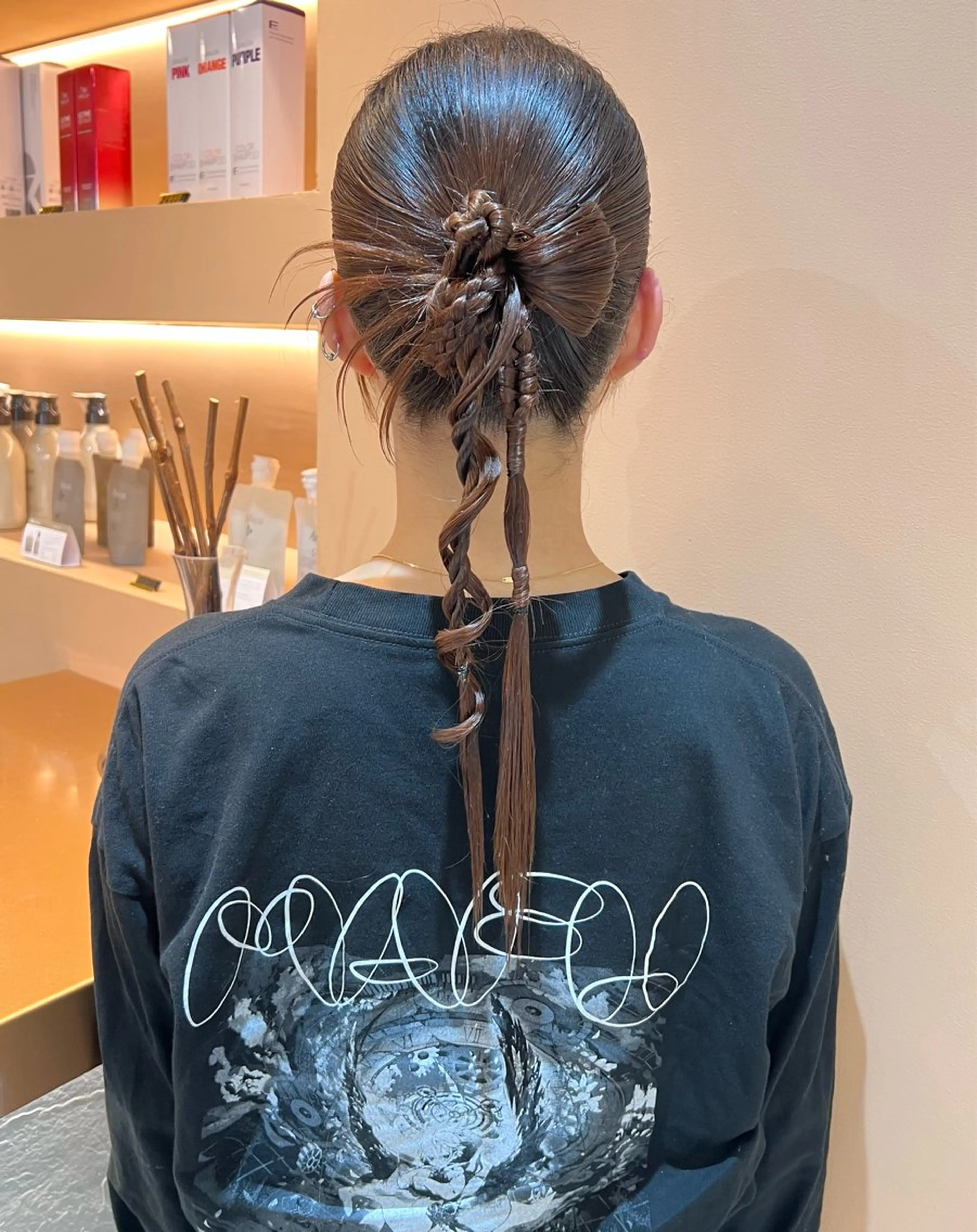 セミロング カラー ヘアアレンジ ヘアセット ✨カチモリ✨レイヤー 韓国ヘア🇰🇷ゆいのヘアスタイル