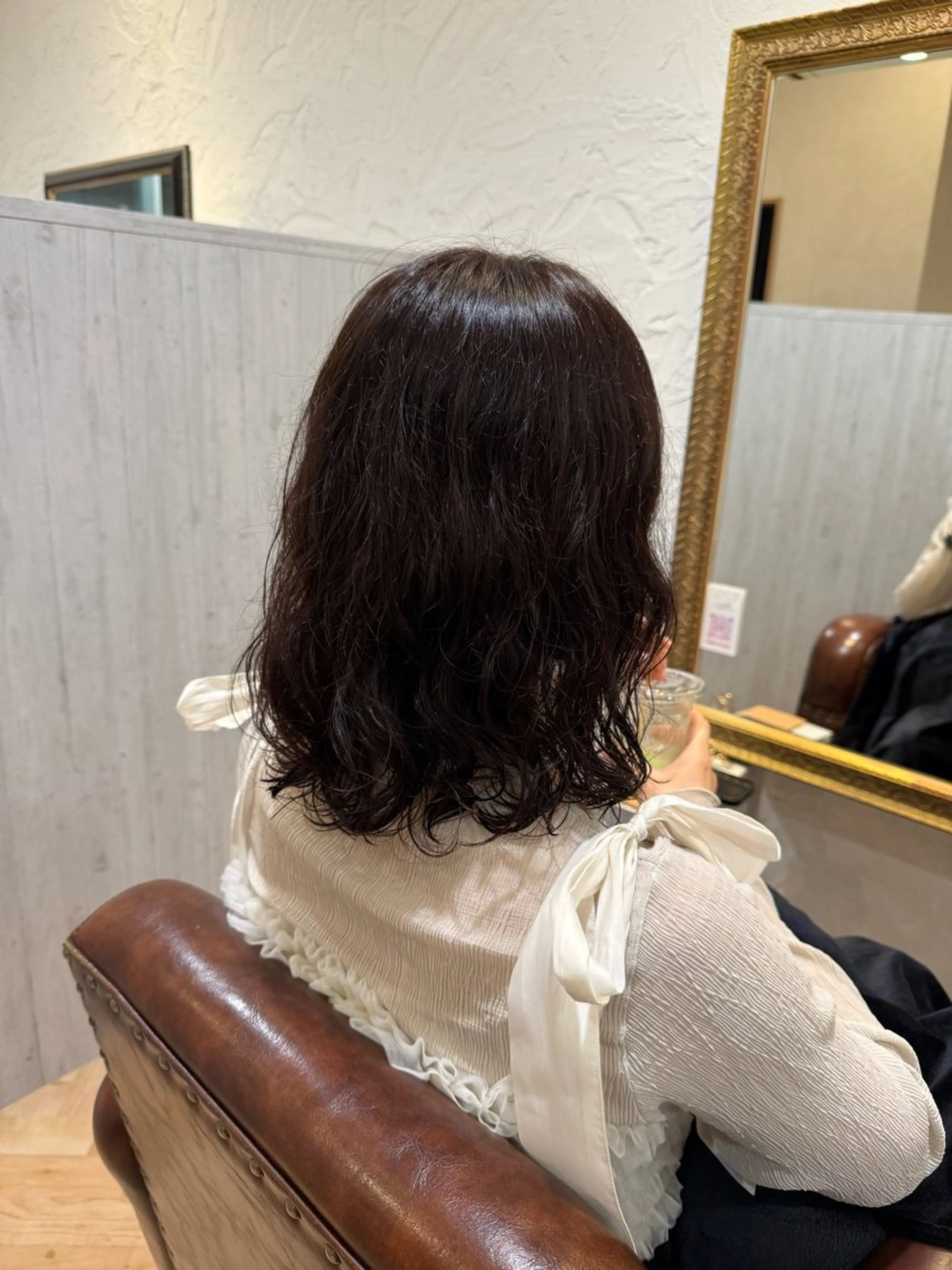 ミディアム カラー パーマ ミディアムパーマ グレージュ ラベンダーカラー ラベンダーグレージュ ラベンダーグレー hair salon  CAMON.所属・仙台/camon/ airiのヘアスタイル