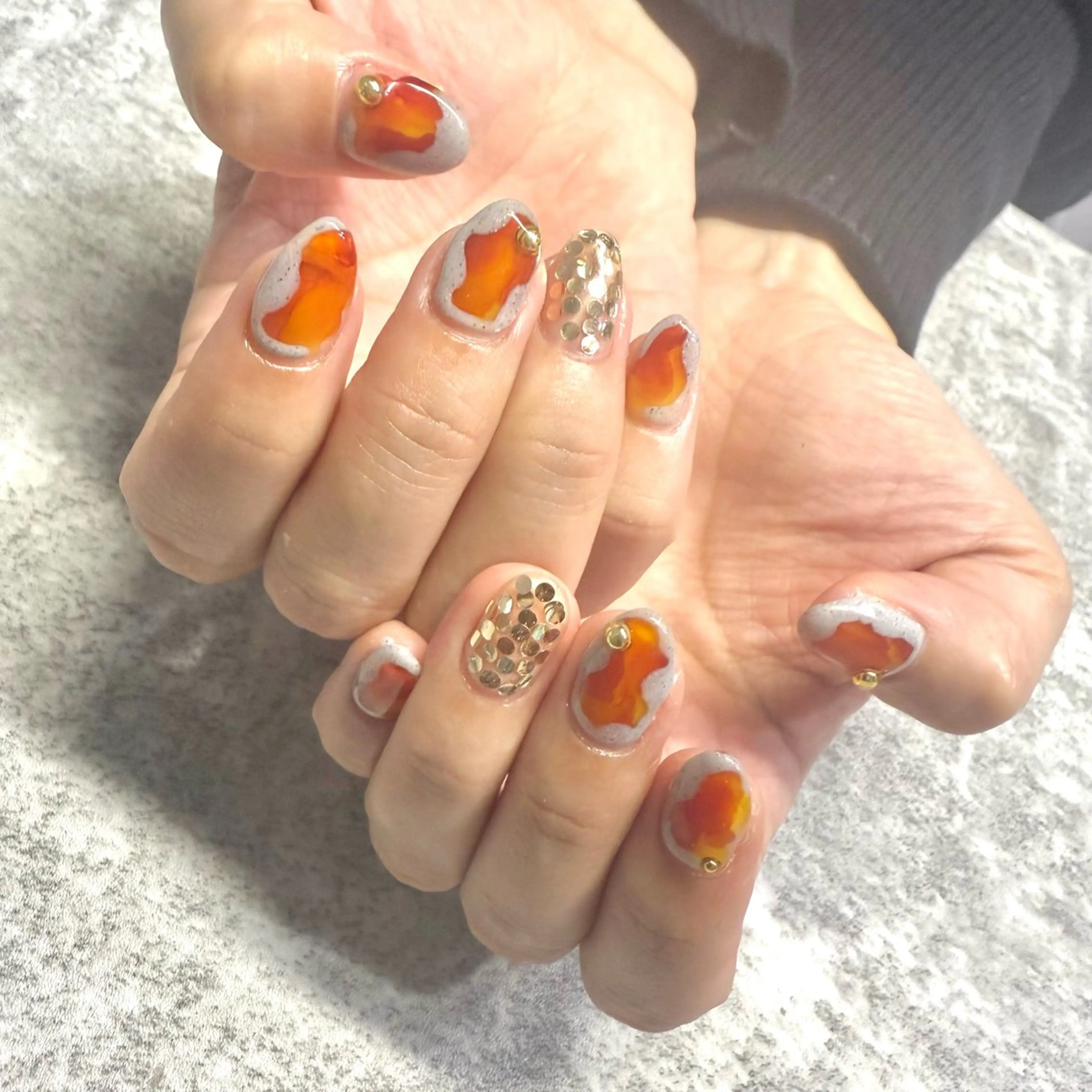 ネイル べっ甲ネイル ニュアンスネイル ハンドネイル ★Rinail... .のネイルデザイン