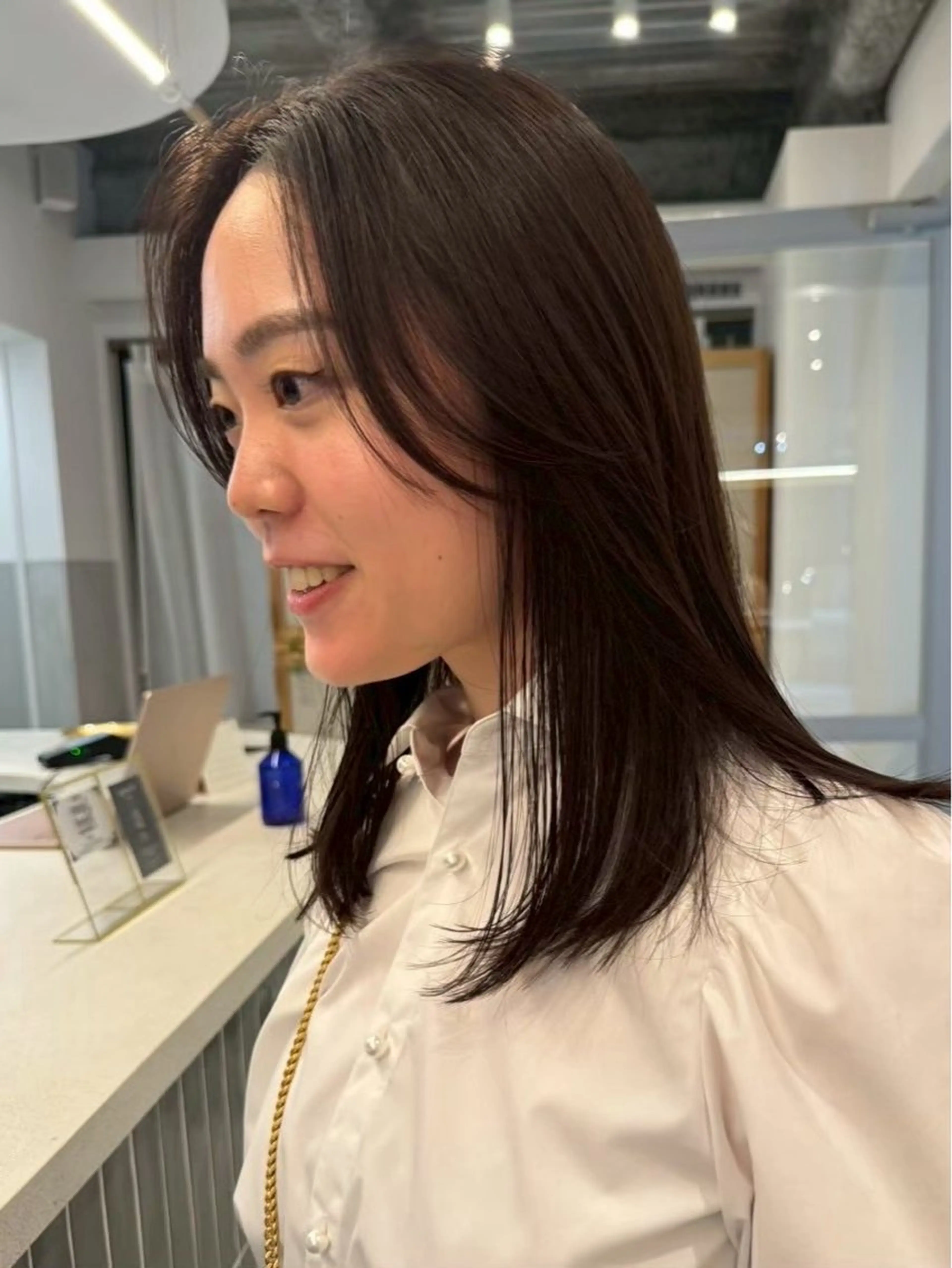 セミロング カット ヘアカラー トリートメント nok所属・nok Osakaのヘアスタイル